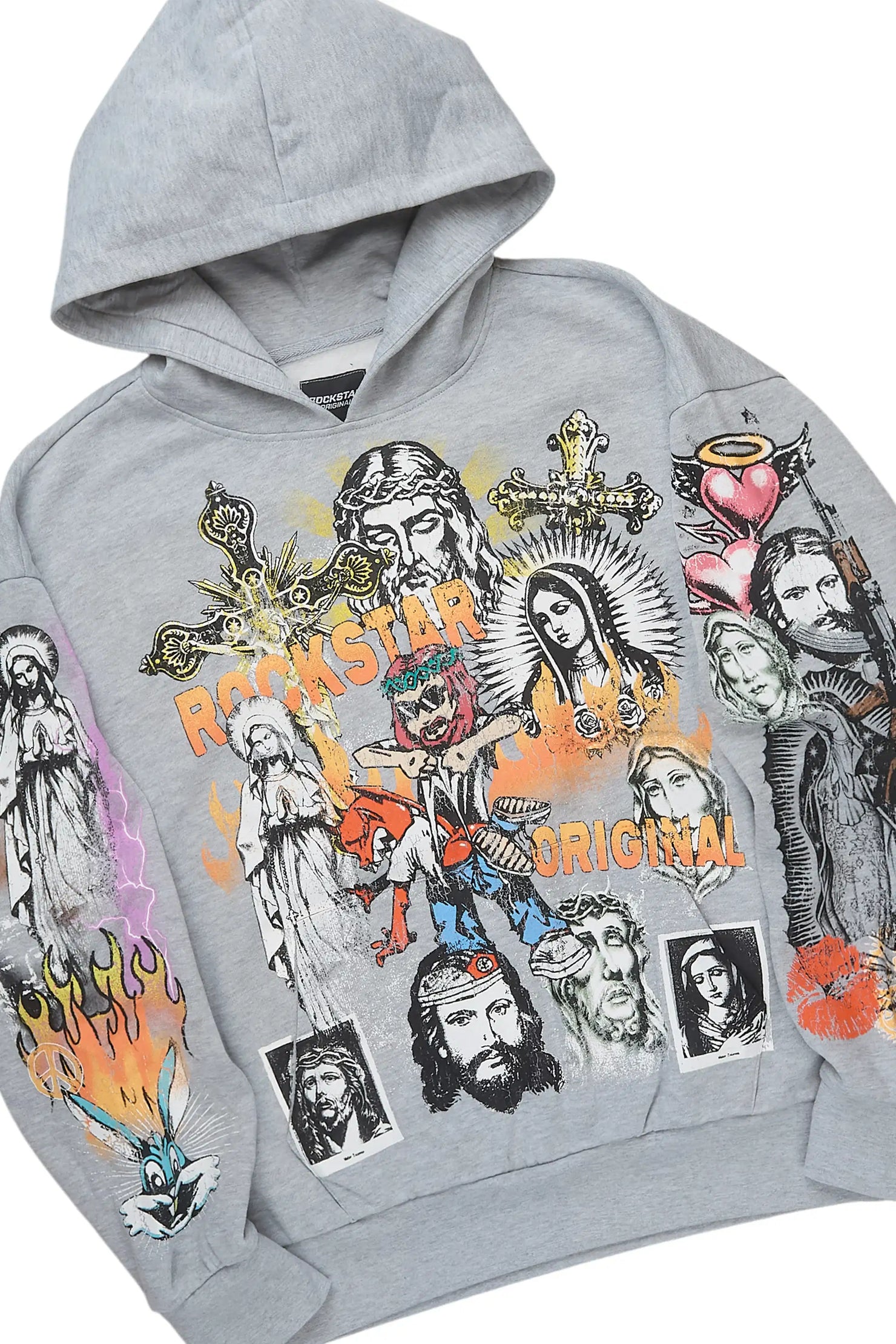 Diyos Heather Grey Hoodie/Baggy Pant Track Set