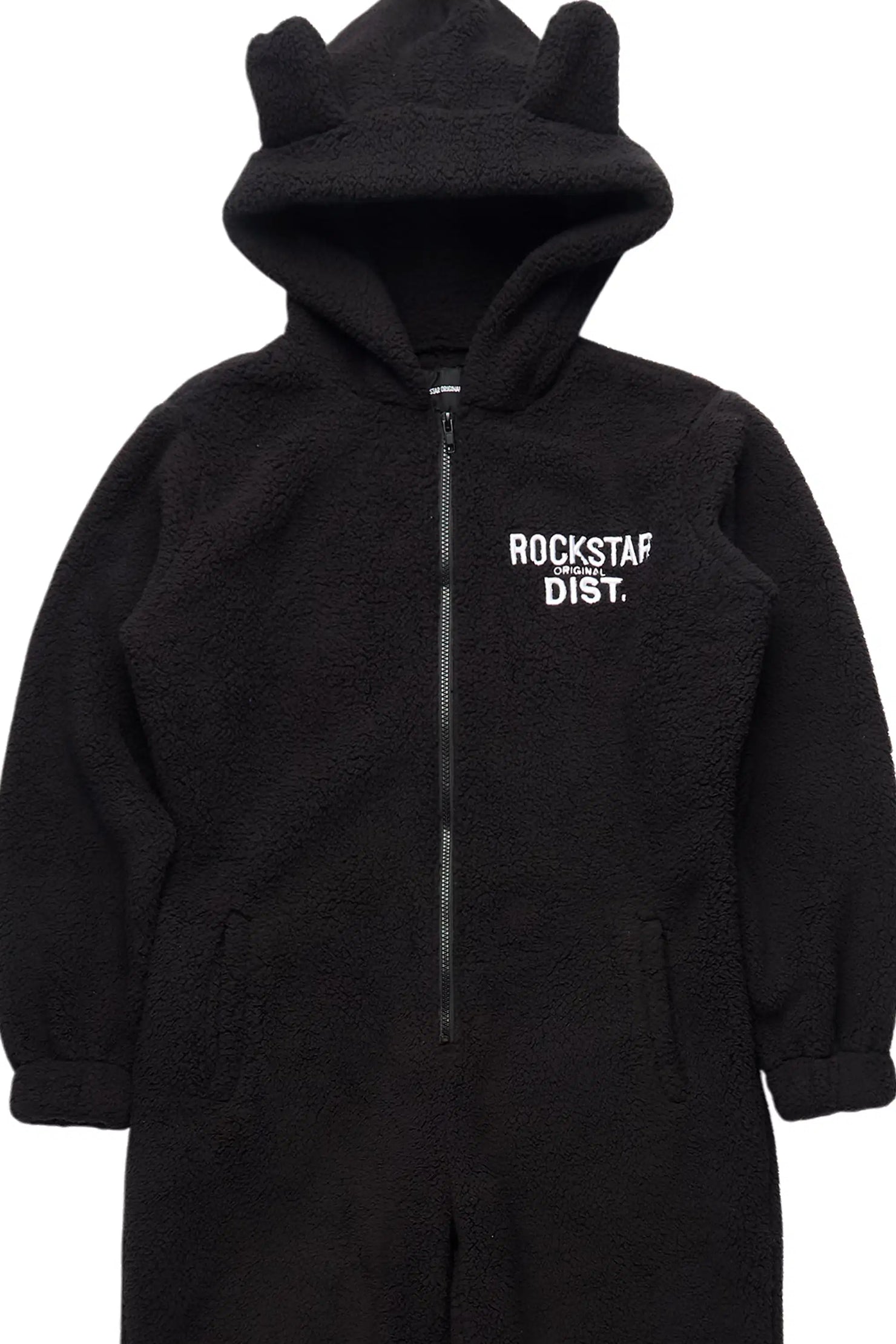 Kimani Black Sherpa Jumpsuit