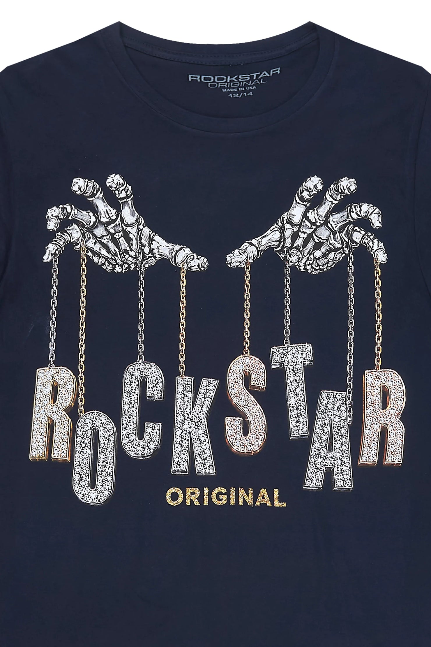 Boys Hicks Navy Graphic T-Shirt