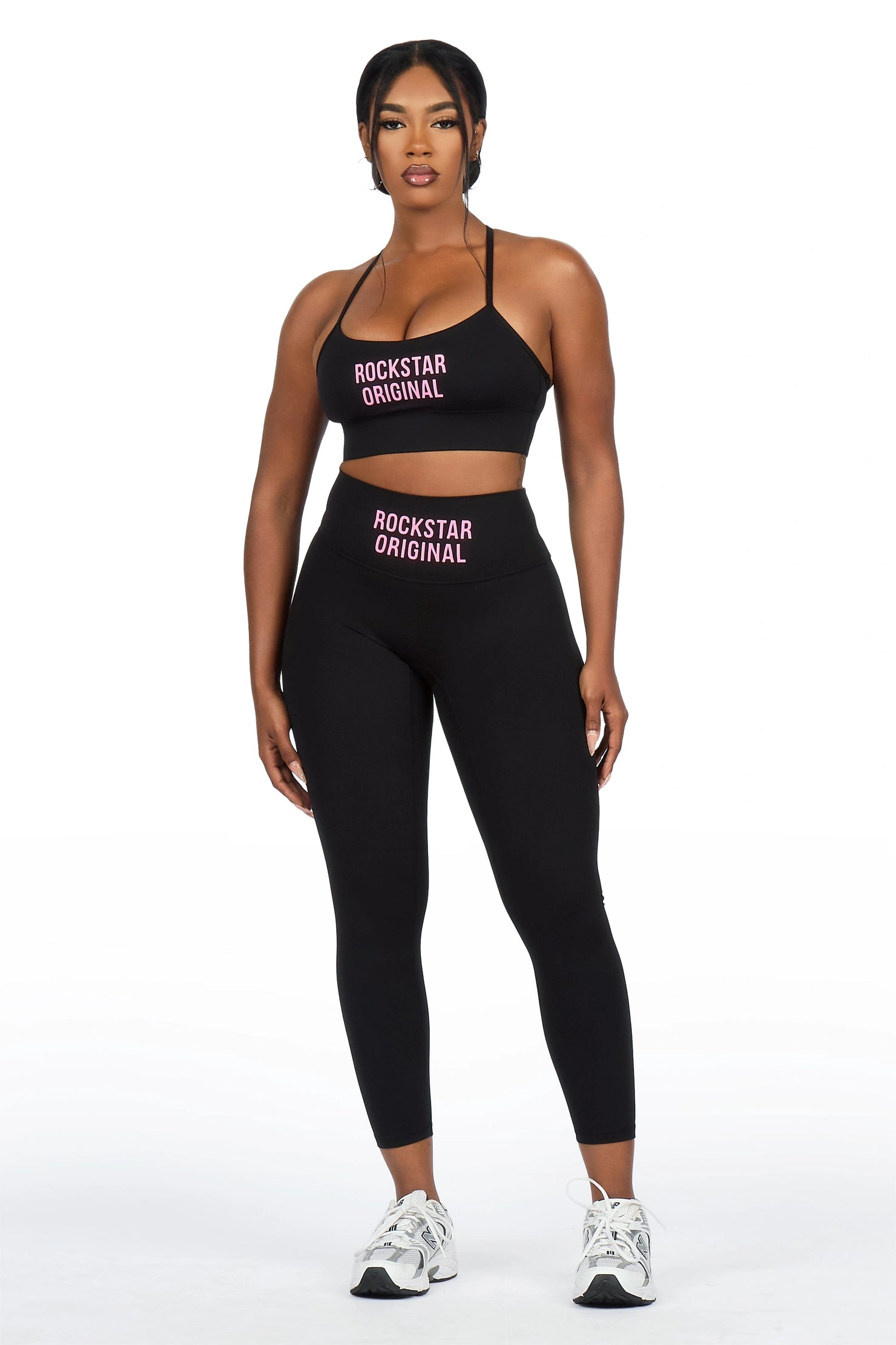 Jameka Black Tank Active Legging Set