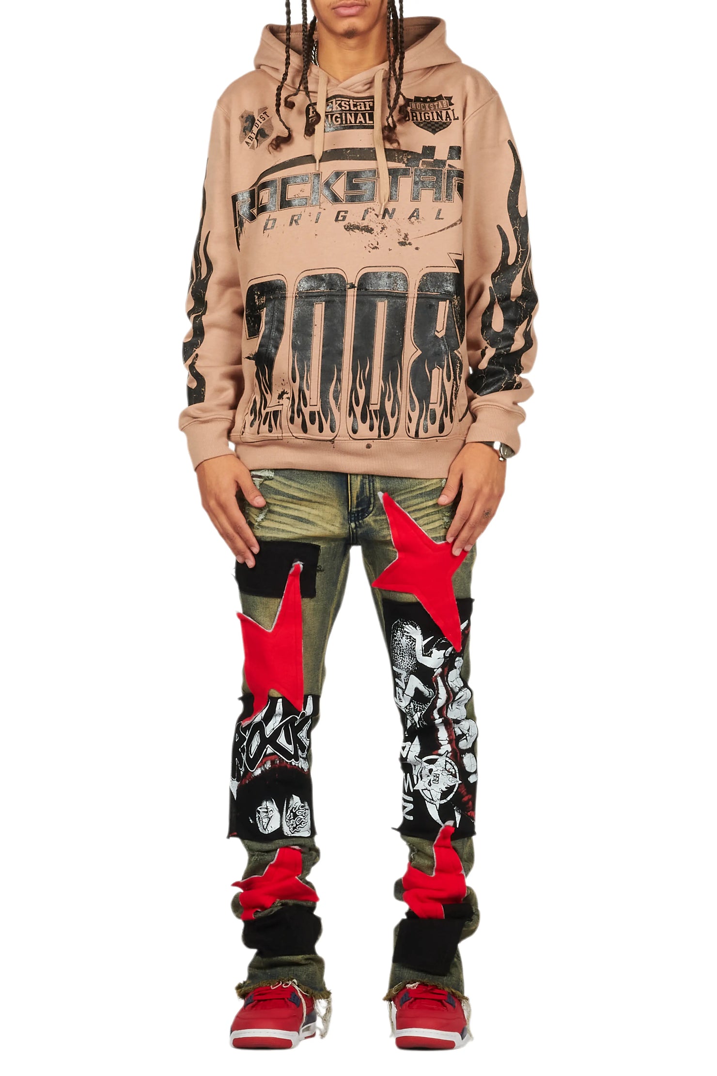 Amos Khaki Graphic Hoodie
