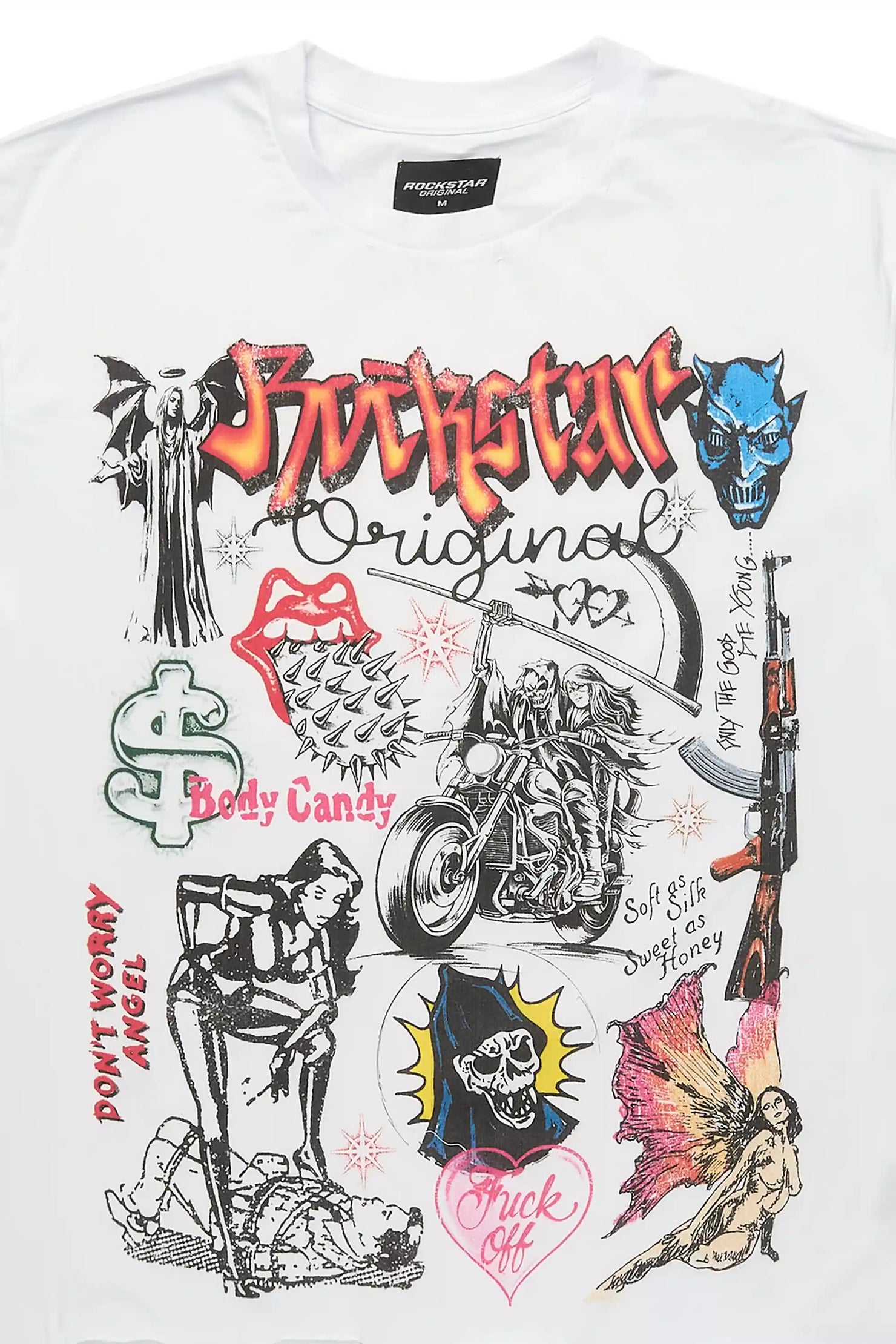 Shootah White Oversized Graphic T-Shirt