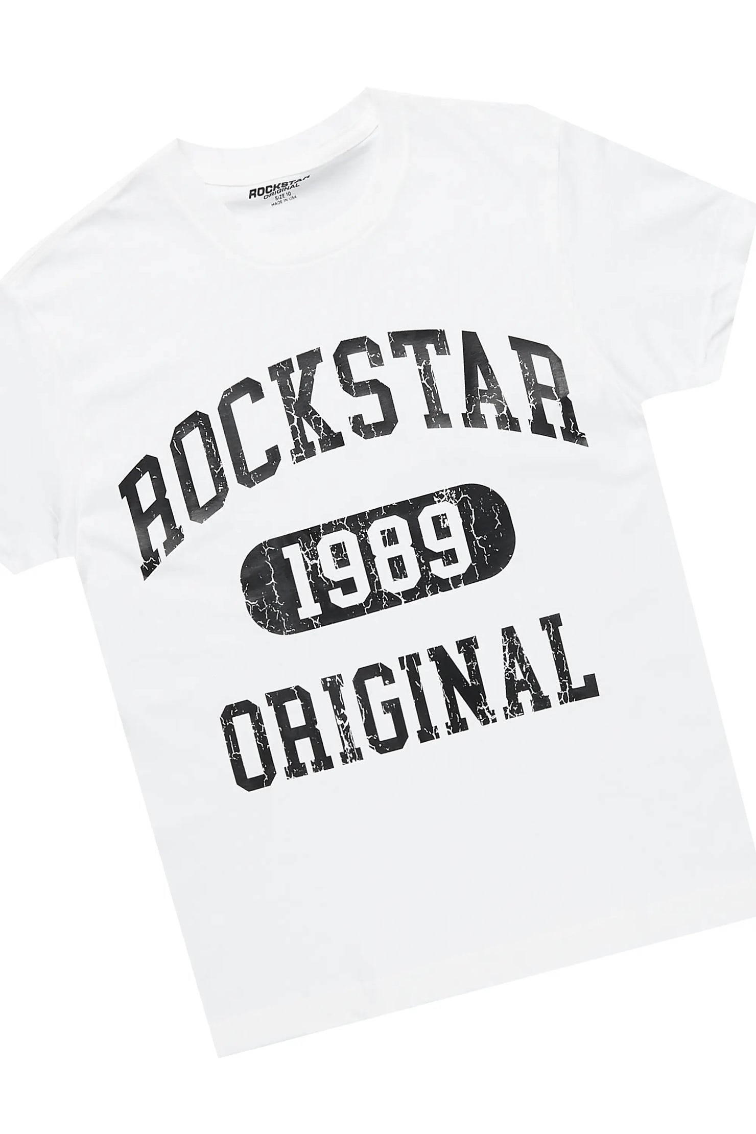 Boys Members White T-Shirt/Stacked Flare Jean Set