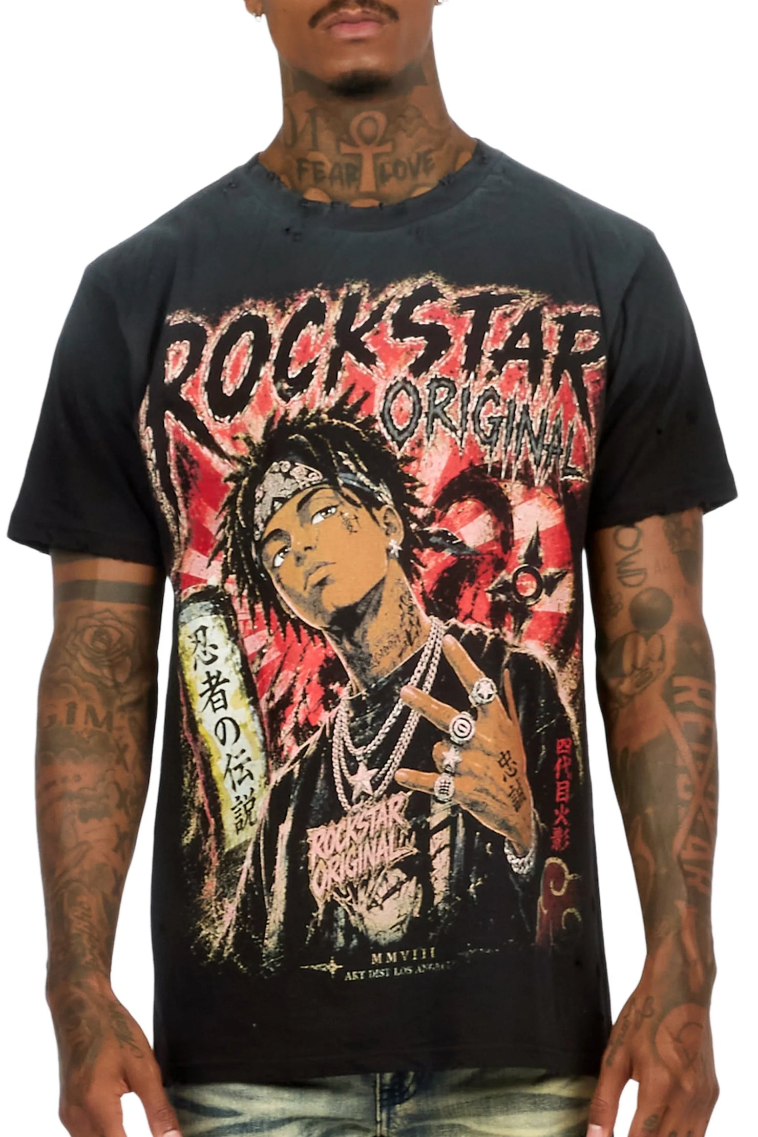 Montae Black Oversized Graphic T-Shirt