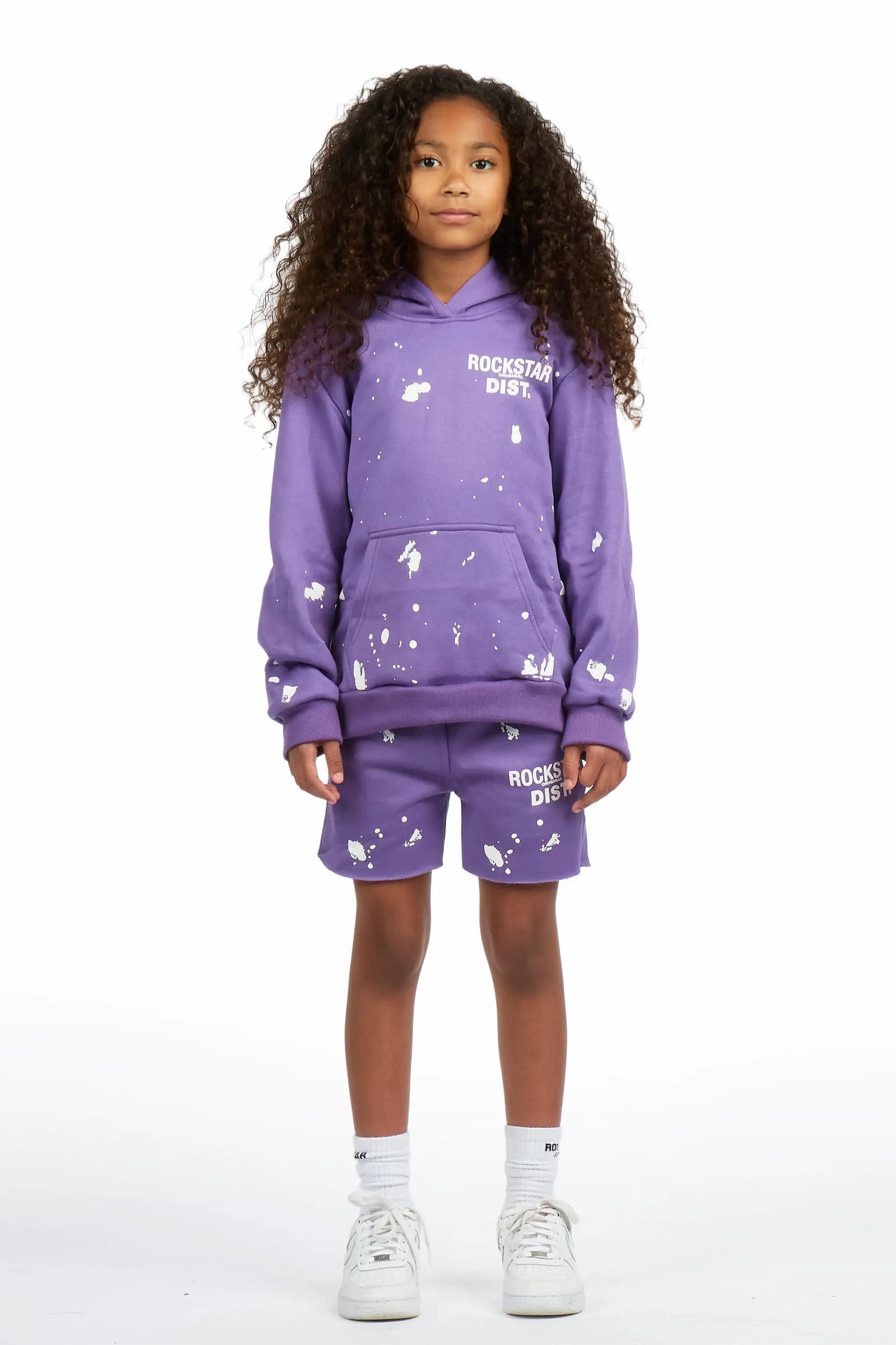 Girls Just Between Us Purple Short Set