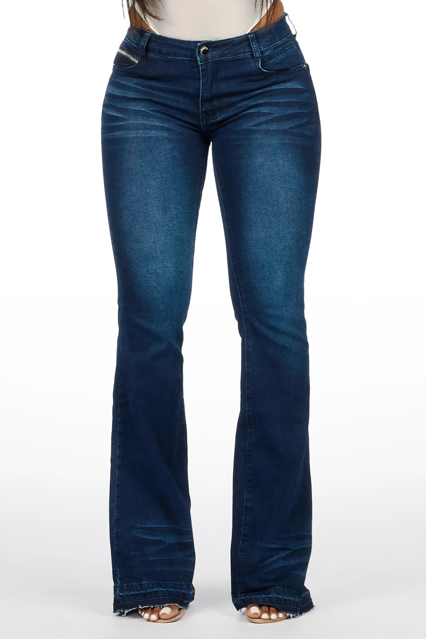 Mitchelle Dark Wash Stretch Flare Jean