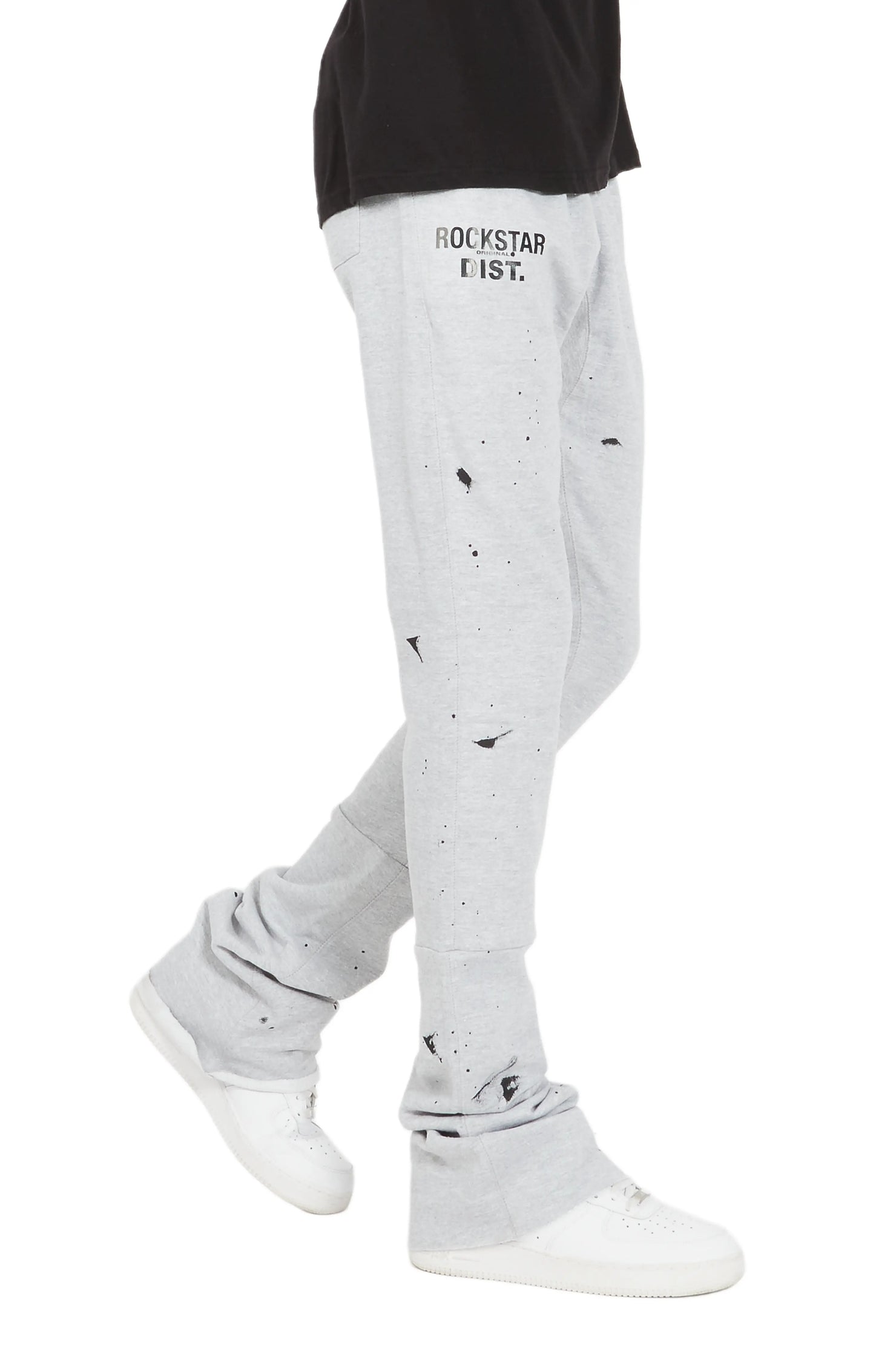 Farlee Heather Grey Super Stacked Flare Pants