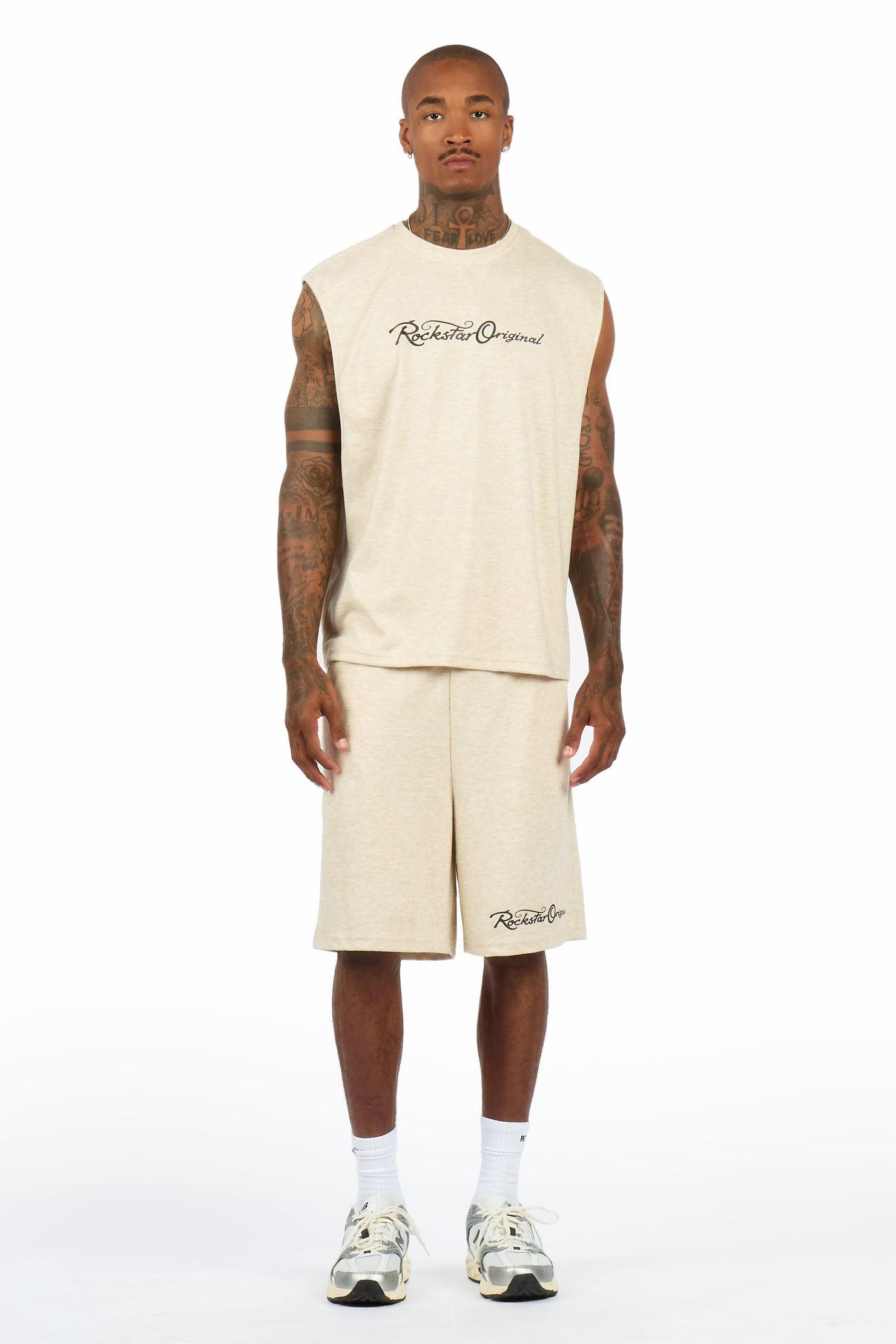 Levinson Beige Muscle Tee/Short Set