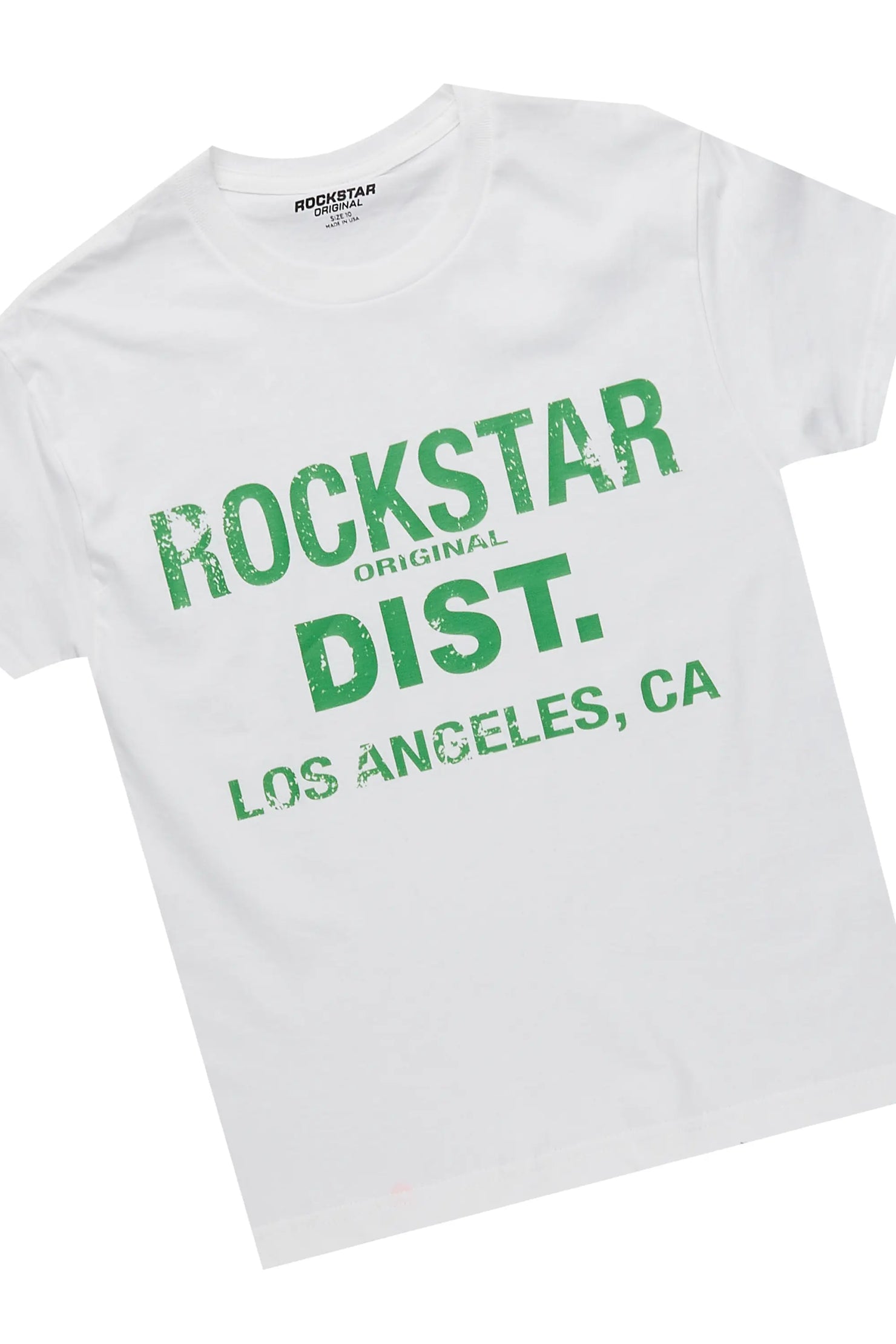 Boys Koen White T-Shirt/Stacked Flare Jean Set