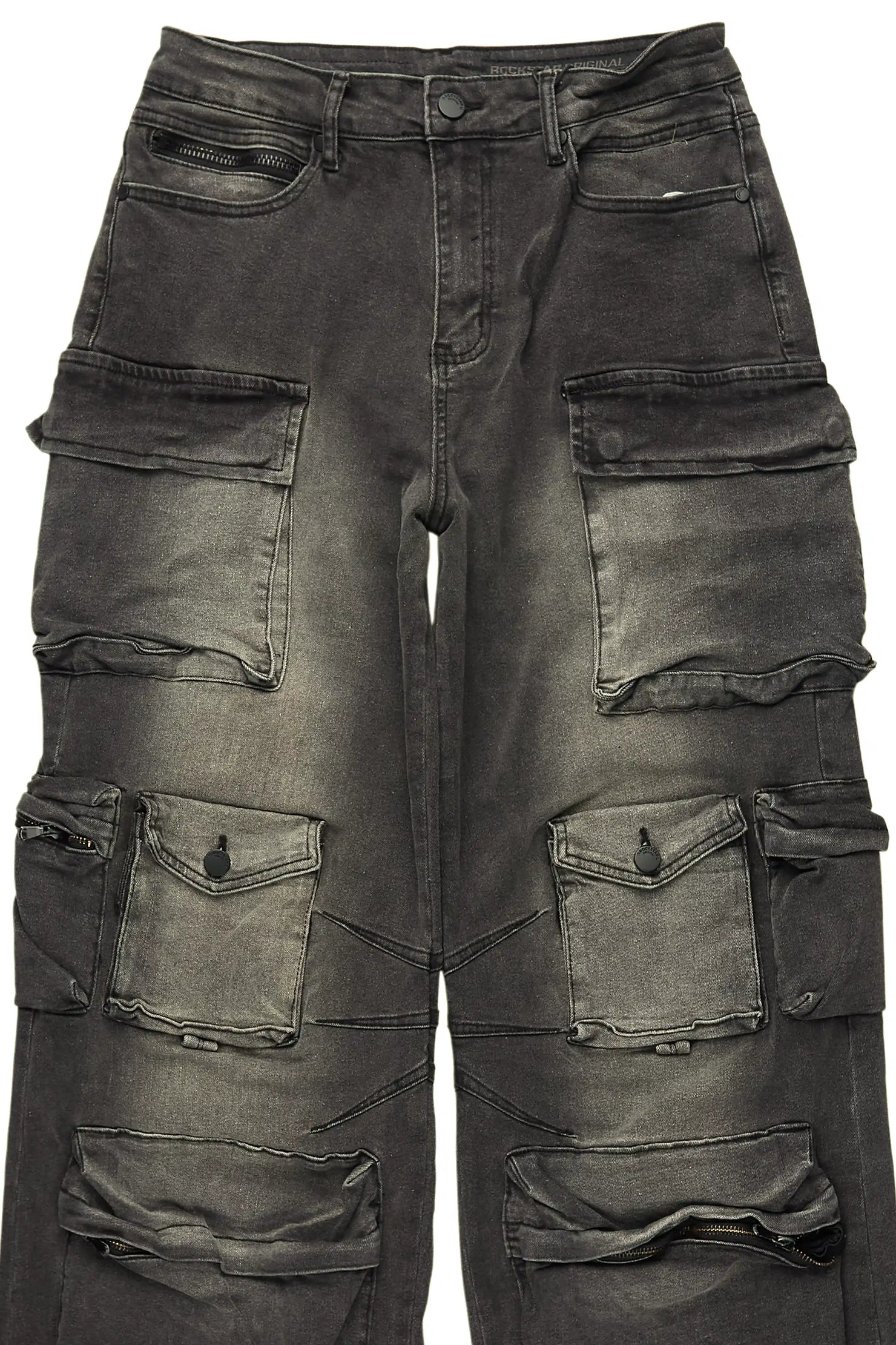 Mahesh Dark Grey Baggy Cargo Jean