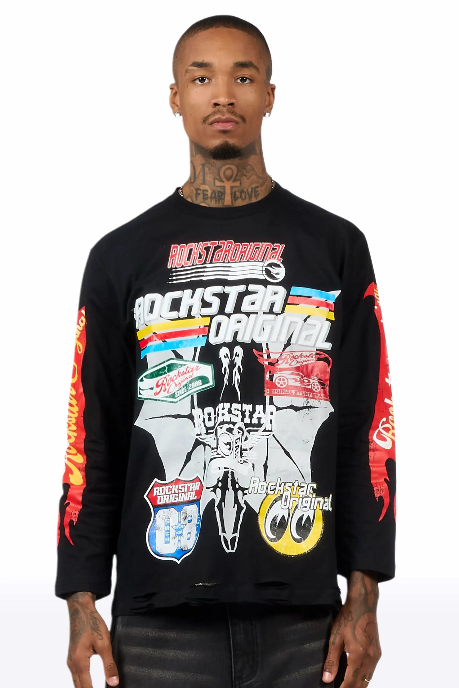 Speedy Black Long Sleeve Graphic T-Shirt