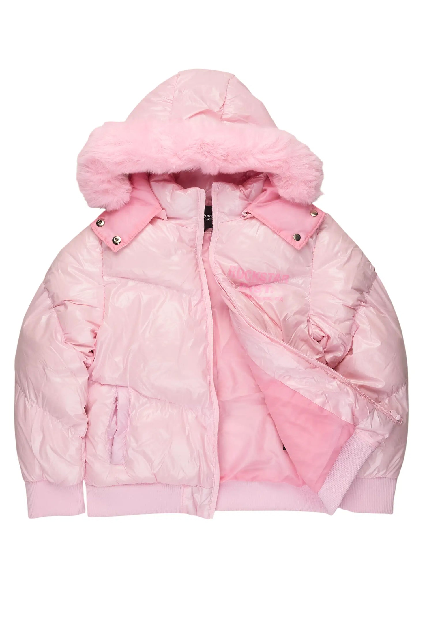 Girls Moncia Pink Puffer Jacket