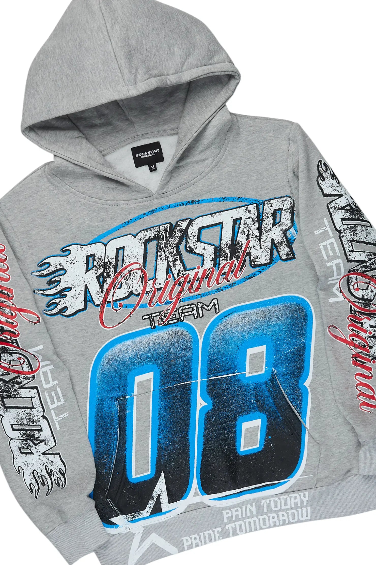 Ryker Heather Grey/Blue Hoodie/Super Stacked Track Set