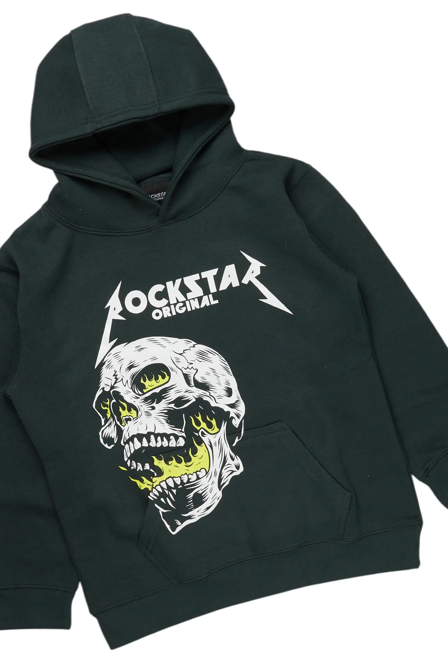 Boys Hassan Dark Green Hoodie/Baggy Fit Jean Set