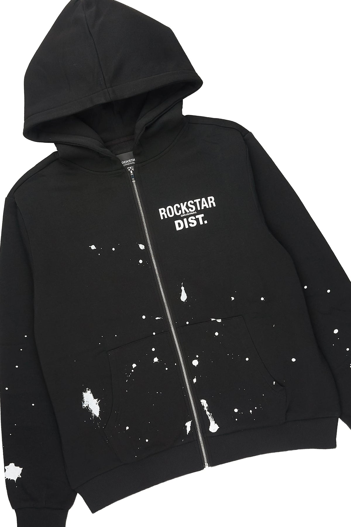 Zip Up Black Raffer Hoodie/Stacked Track Set