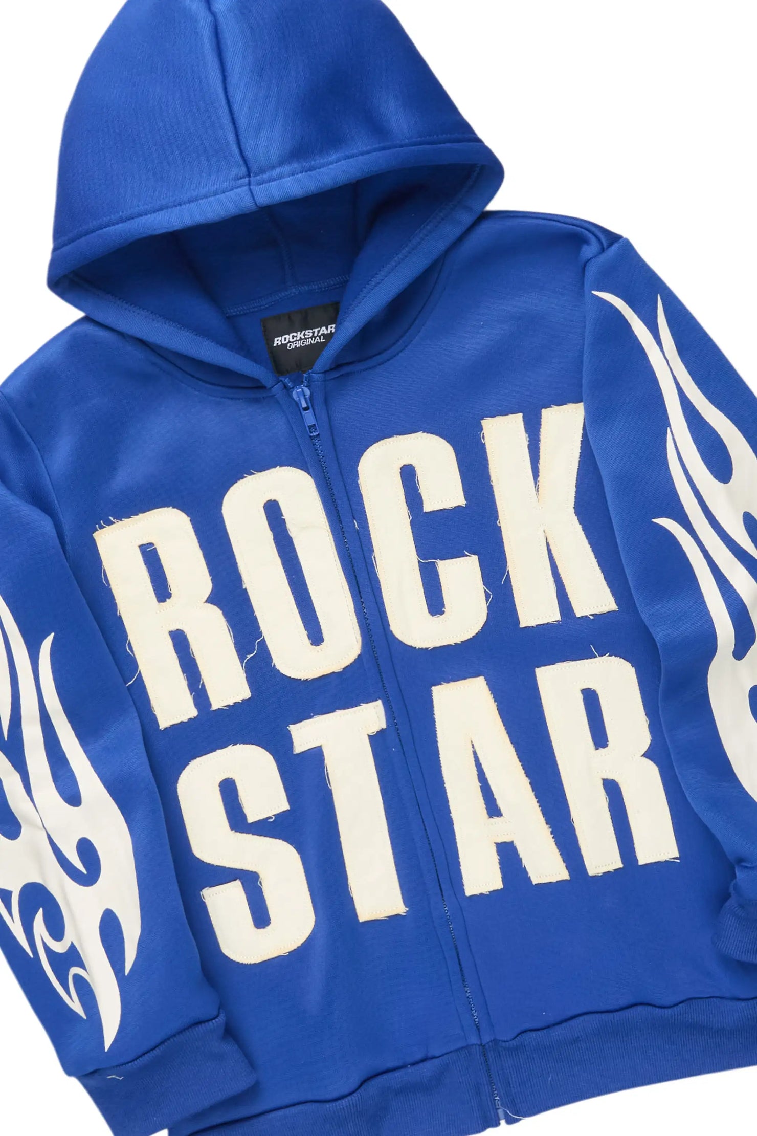 Boys Ashiro Royal/White Zip Up/Wide Leg Track Set