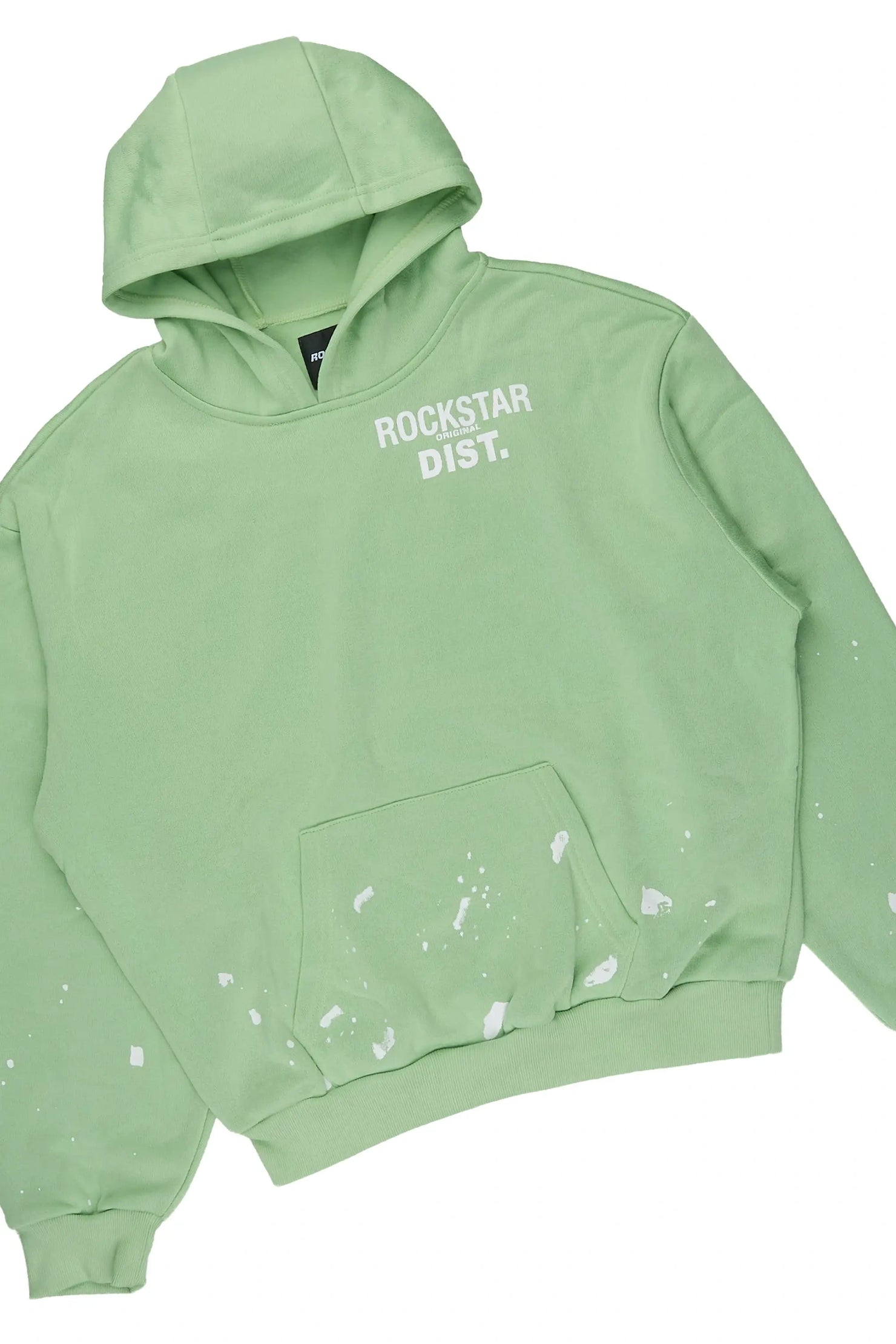 Boys Raffer 2.0 Sage/White Hoodie/Stacked Flare Track Set