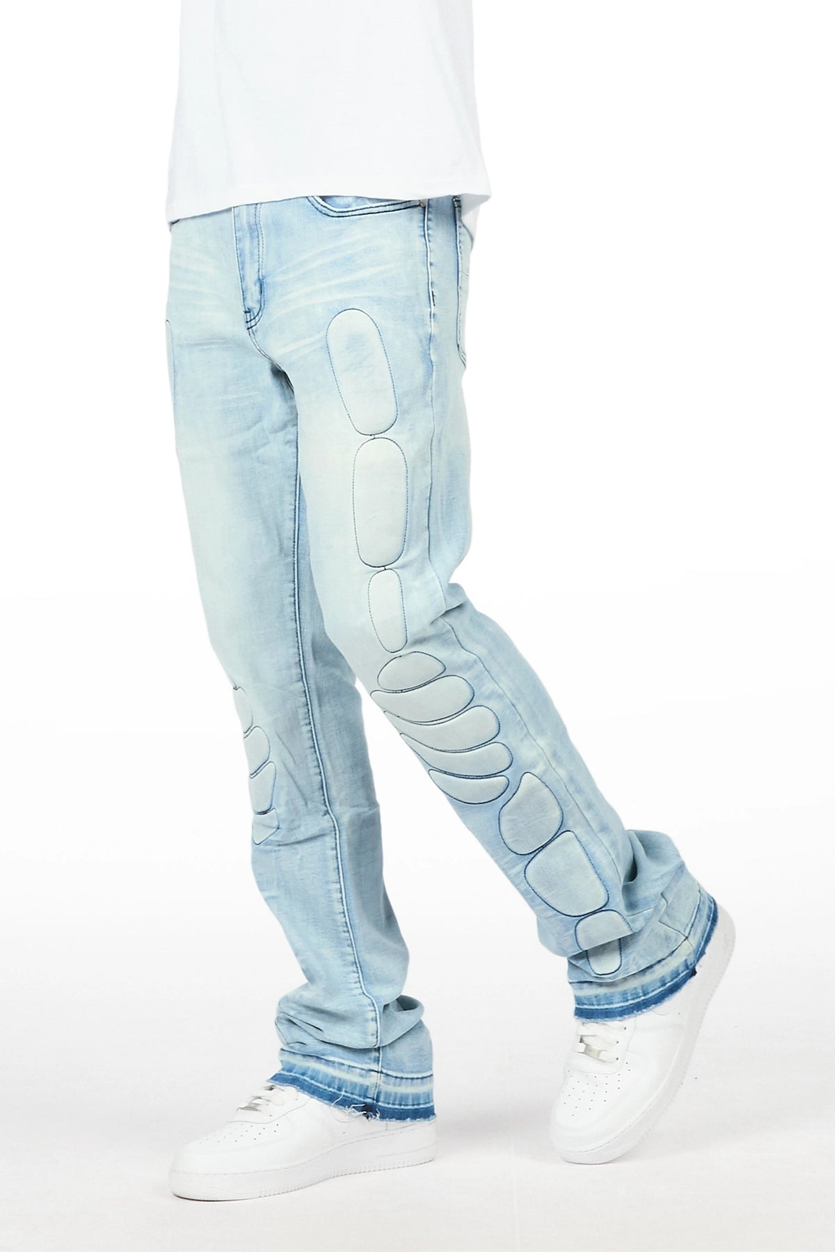 Racier Blue Stacked Fit Jean