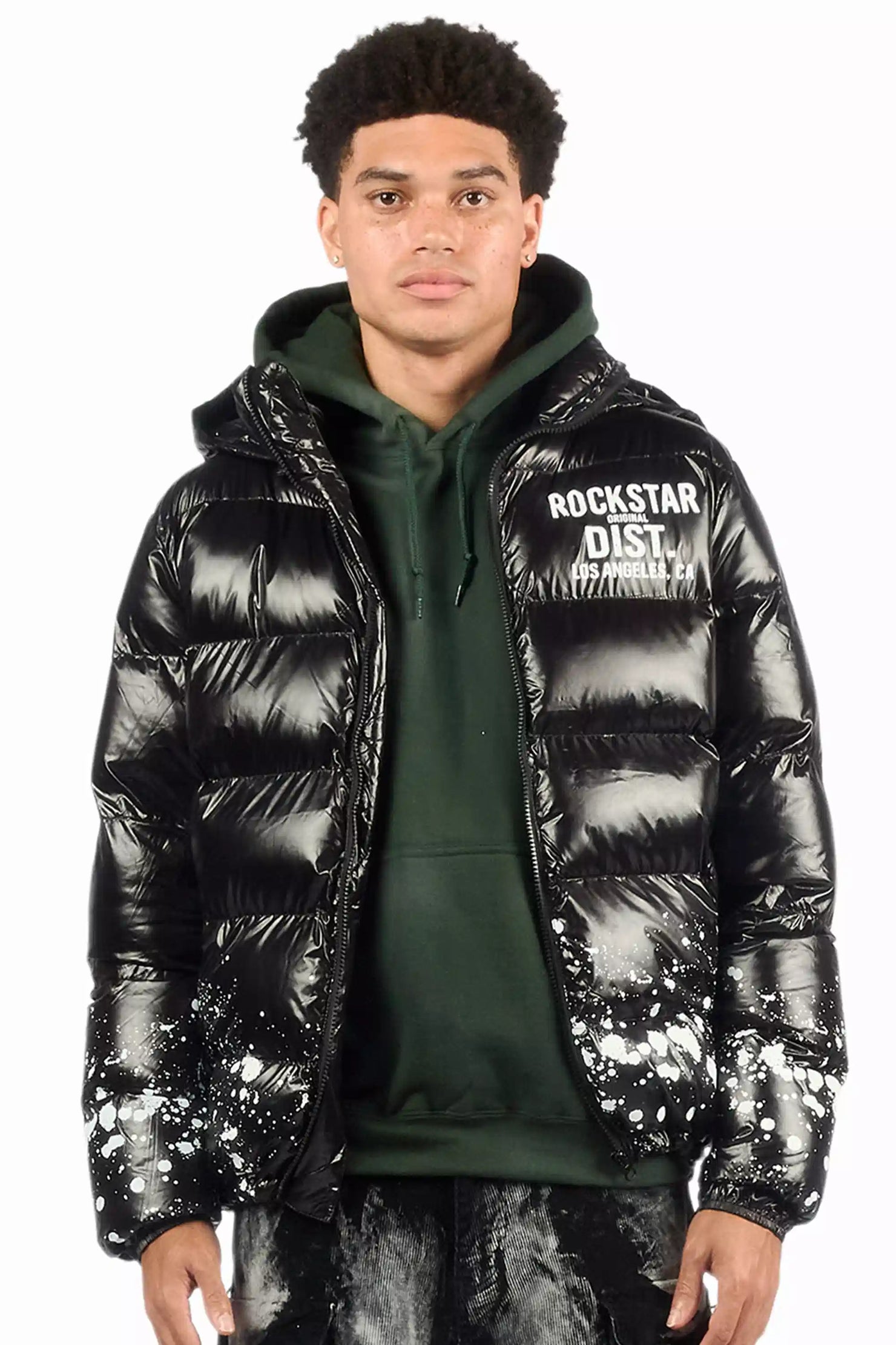 Raffer Black Heavy Puffer Jacket