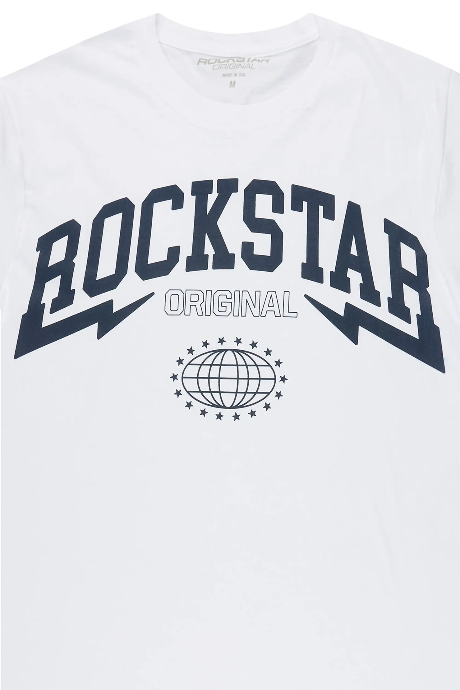Stori White/ Navy Graphic T-Shirt