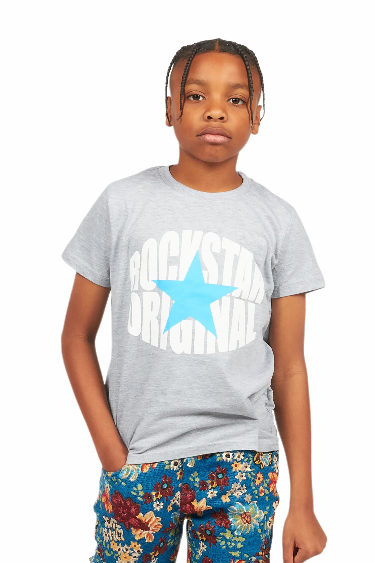 Boys Ezra Grey Graphic T-Shirt