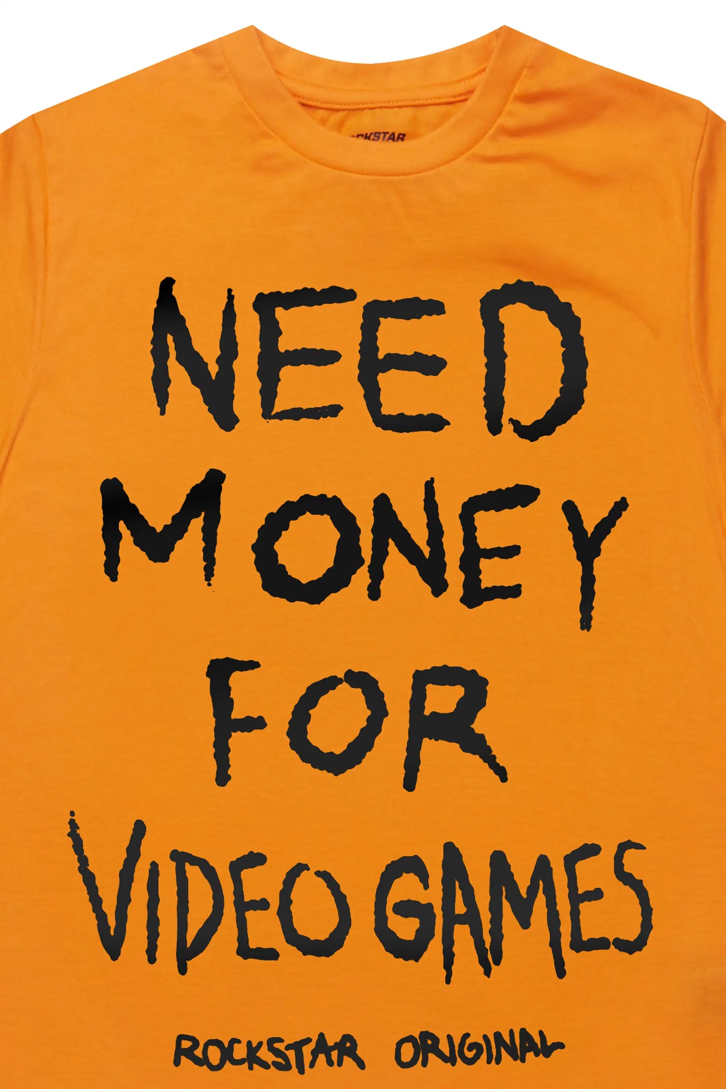 Boys M4 Video Games Orange/Black Graphic T-Shirt
