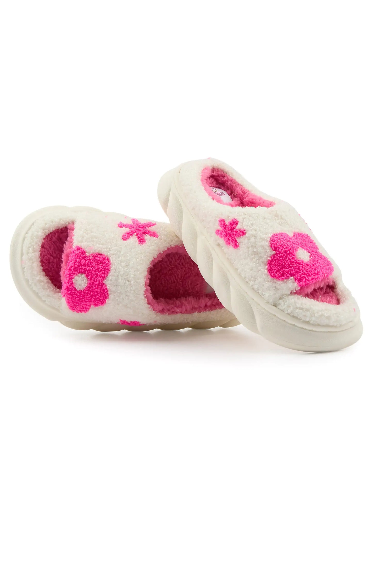 Girls Polina Hot Pink Fuzzy Slip On