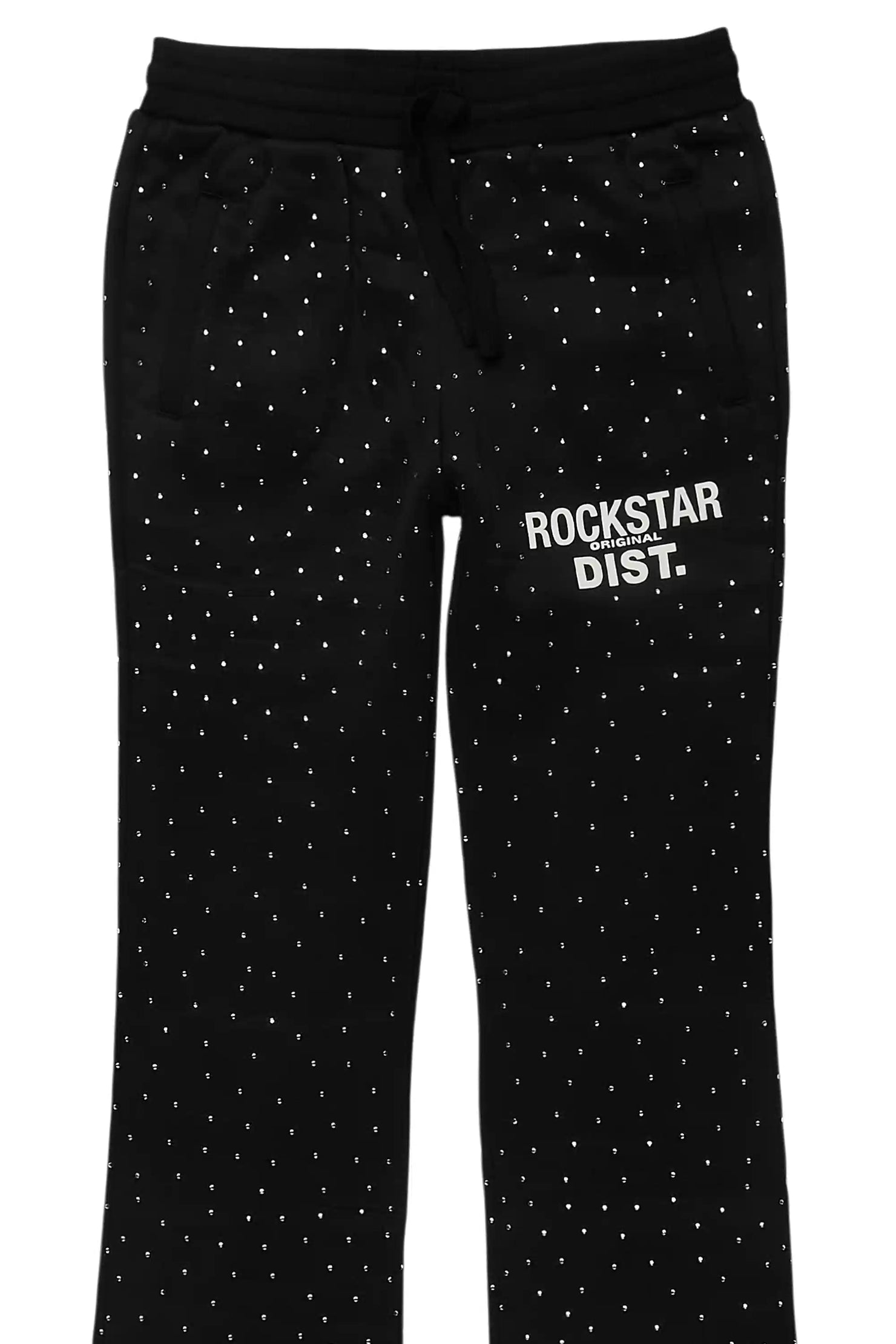 Girls Juliana Rhinestone Black Track Pant