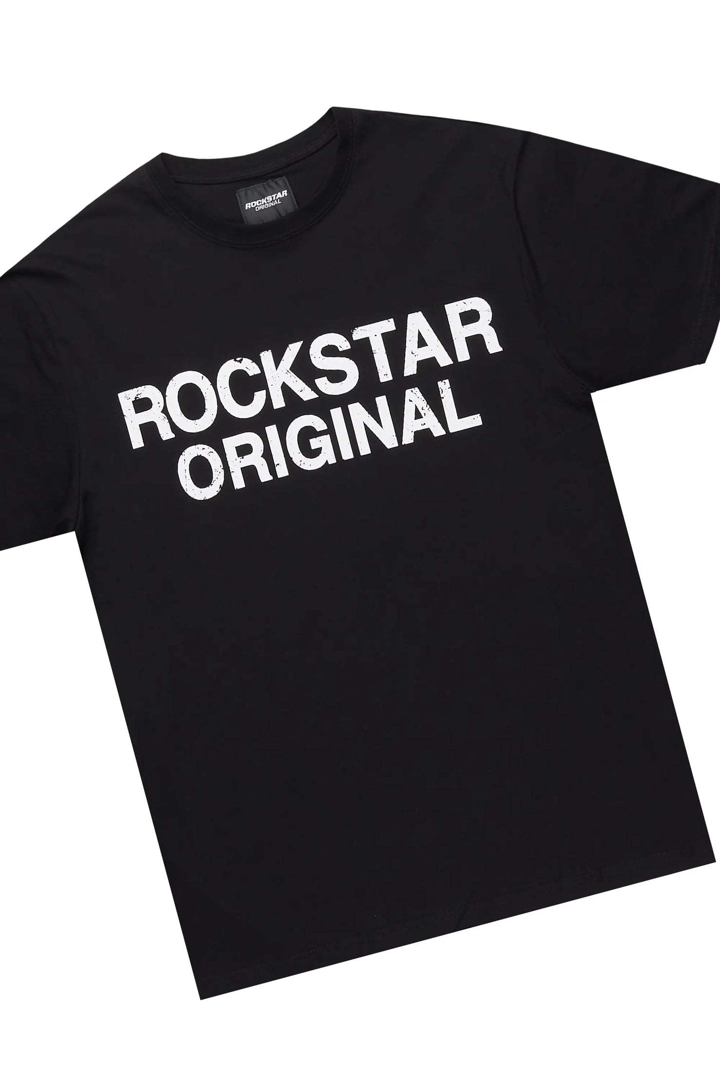 Deniska Black T-Shirt/Baggy Stacked Flare Track Set