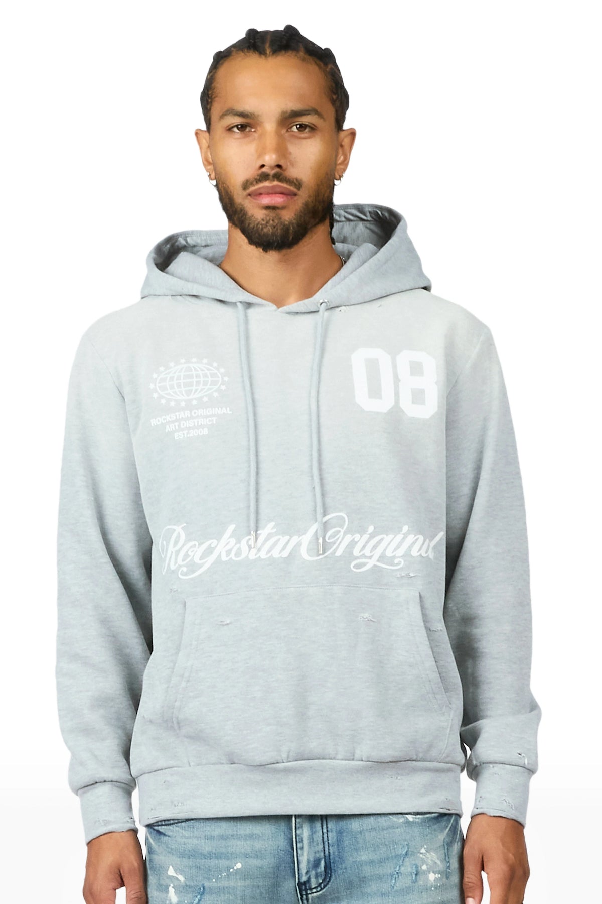 Posca Heather Grey Graphic Hoodie
