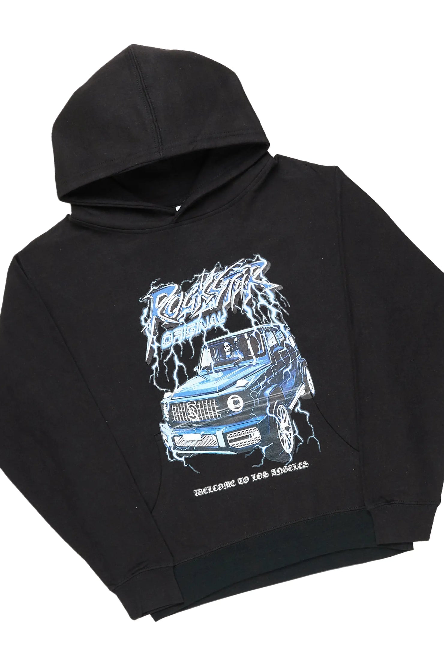 Boys Corby Black/Grey  Graphic Hoodie/Jean Set