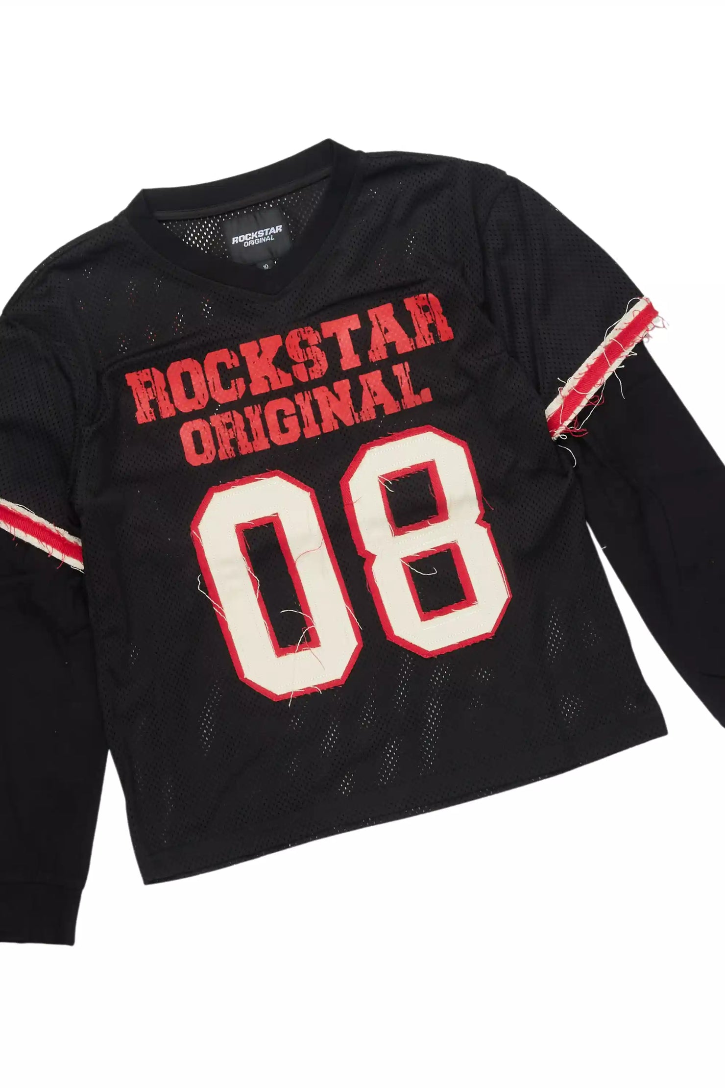 Boys Deston Black Double Layer T-Shirt/Baggy Pant Set