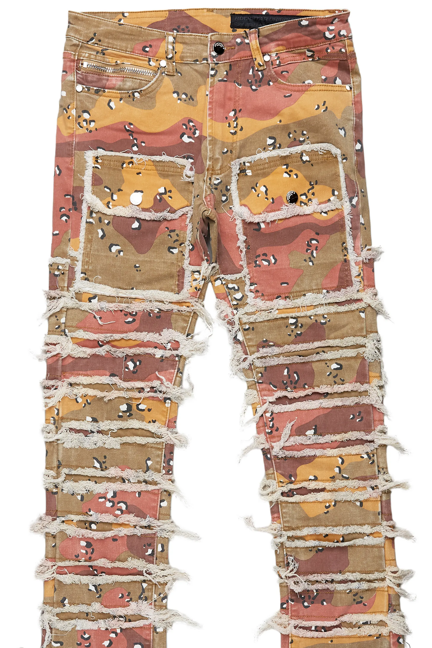 Kinby Multi Camo Stacked Flare Jean
