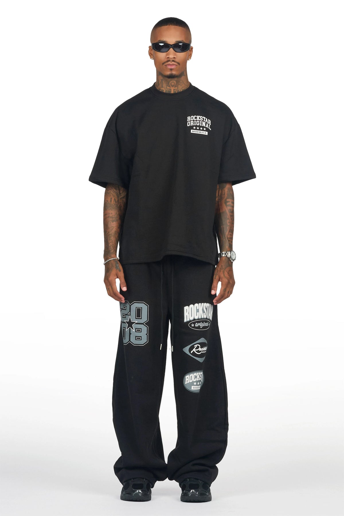 Verseney Black T-Shirt/Barrel Fit Track Set
