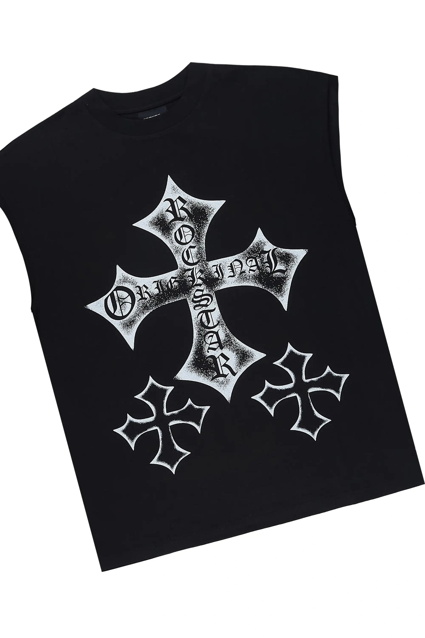 Marizon Black Cut Sleeve T-Shirt/Short Set