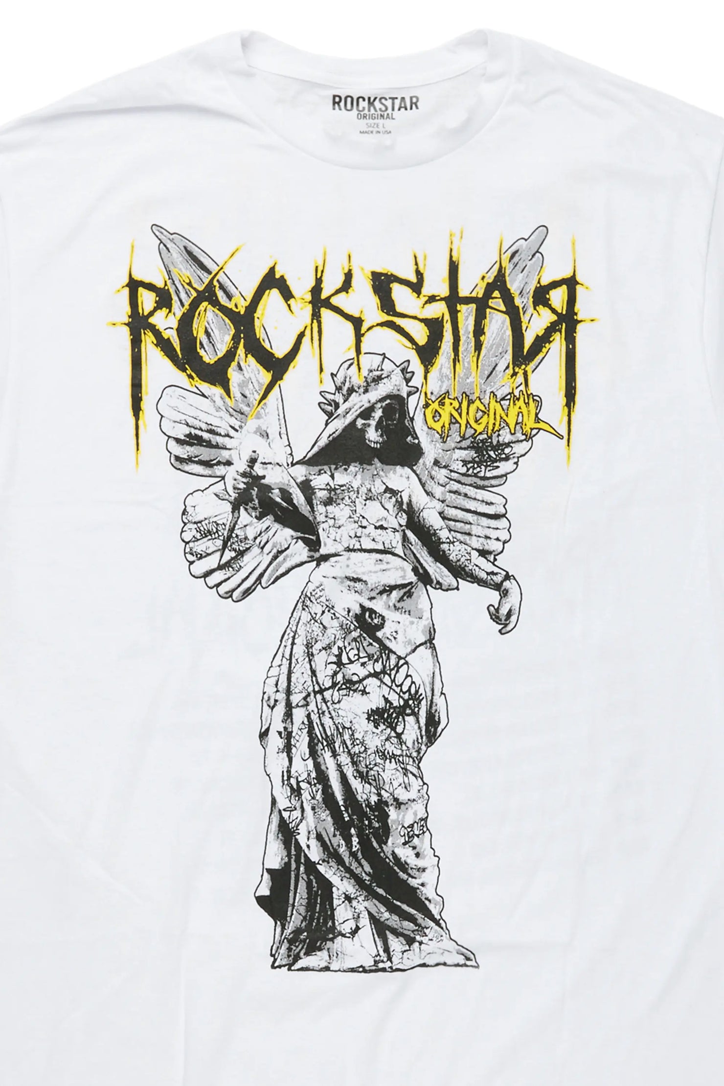 Davon White Oversize Graphic Sleeveless Graphic T-Shirt