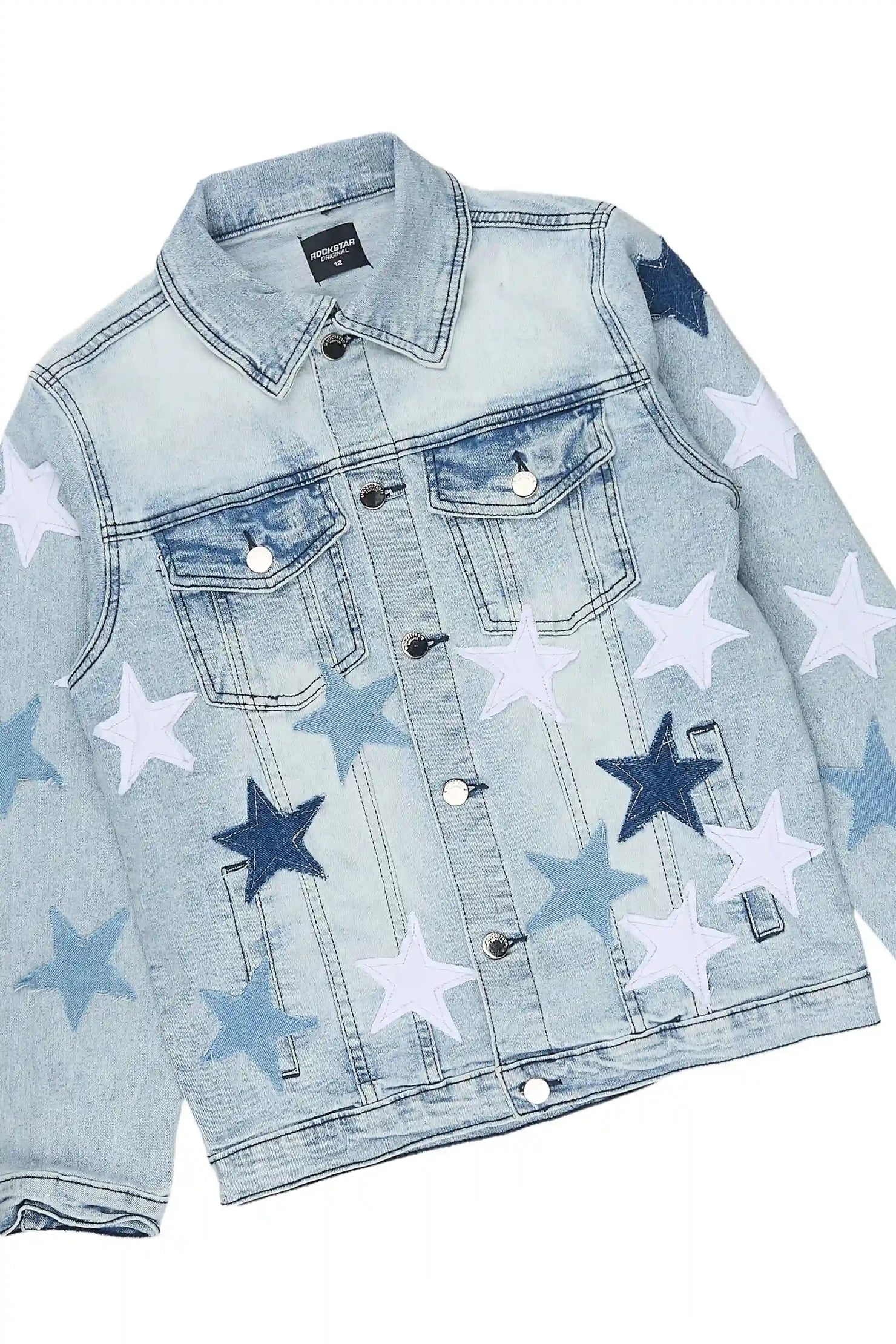Boys Starlane Light Wash Denim Jacket & Starlane Stacked Jean Set