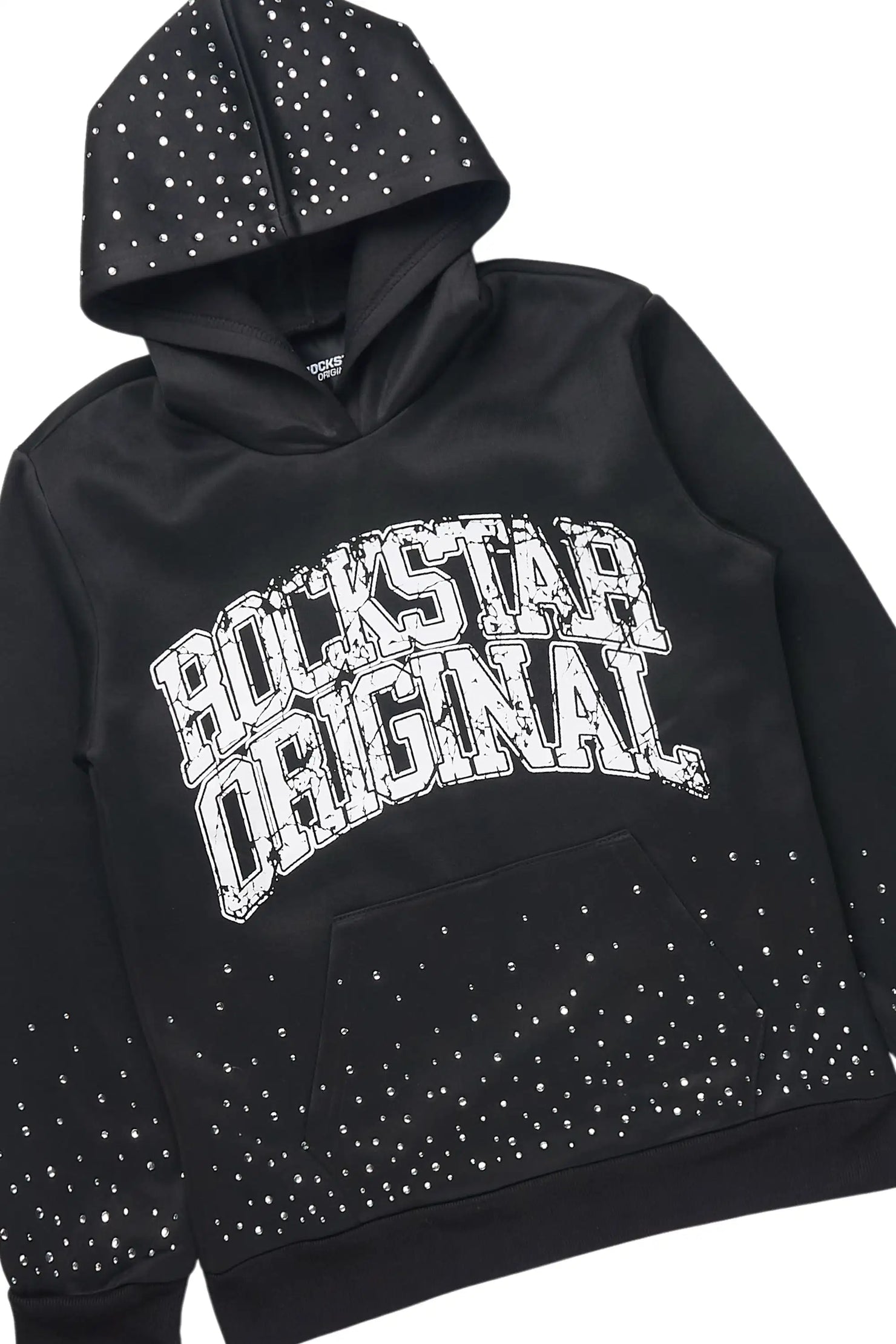 Girls Dontrella 2.0 Black Rhinestone Stacked Track Set