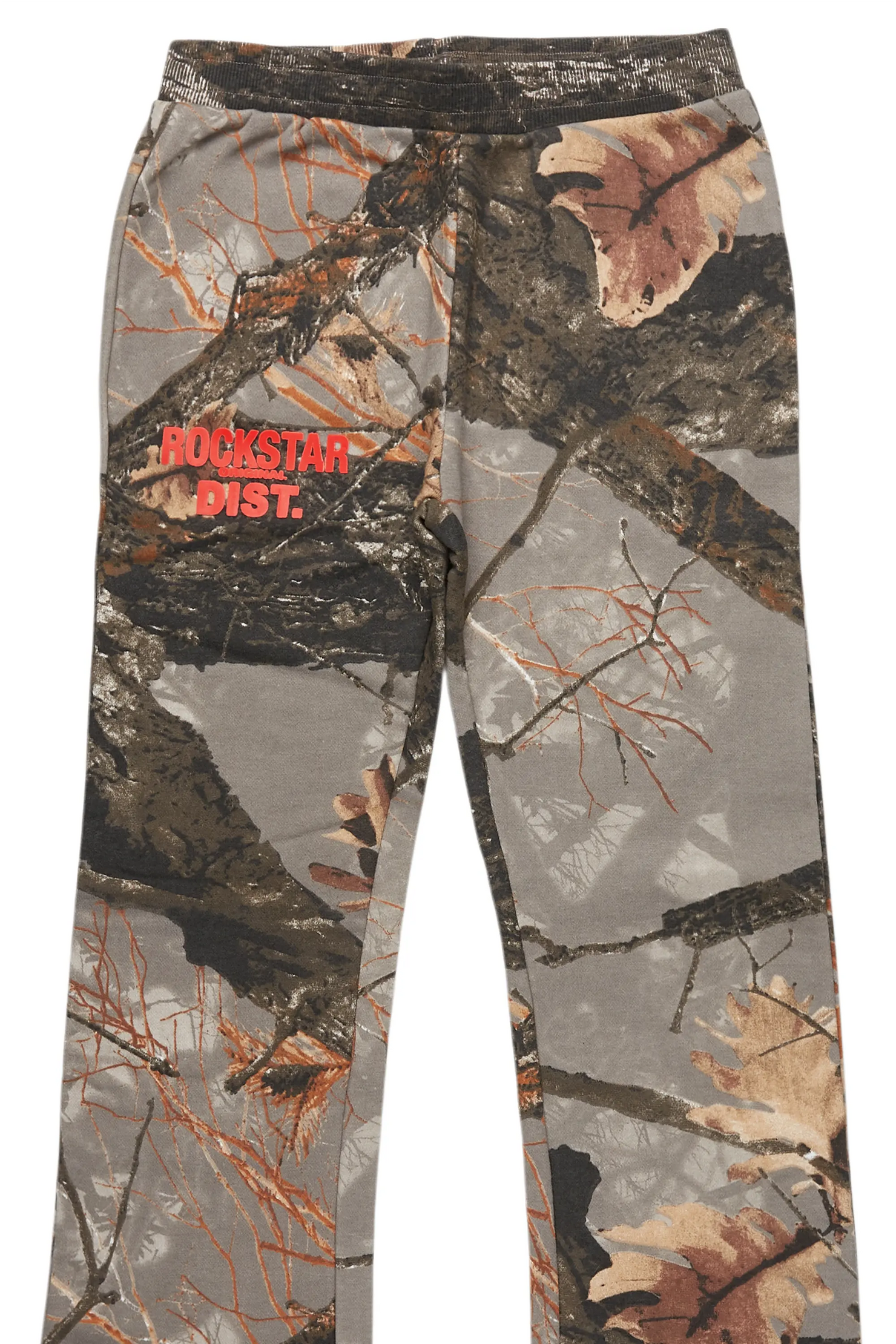 Boys Tobby Tree Camo Graphic Stacked Flare Track Pant