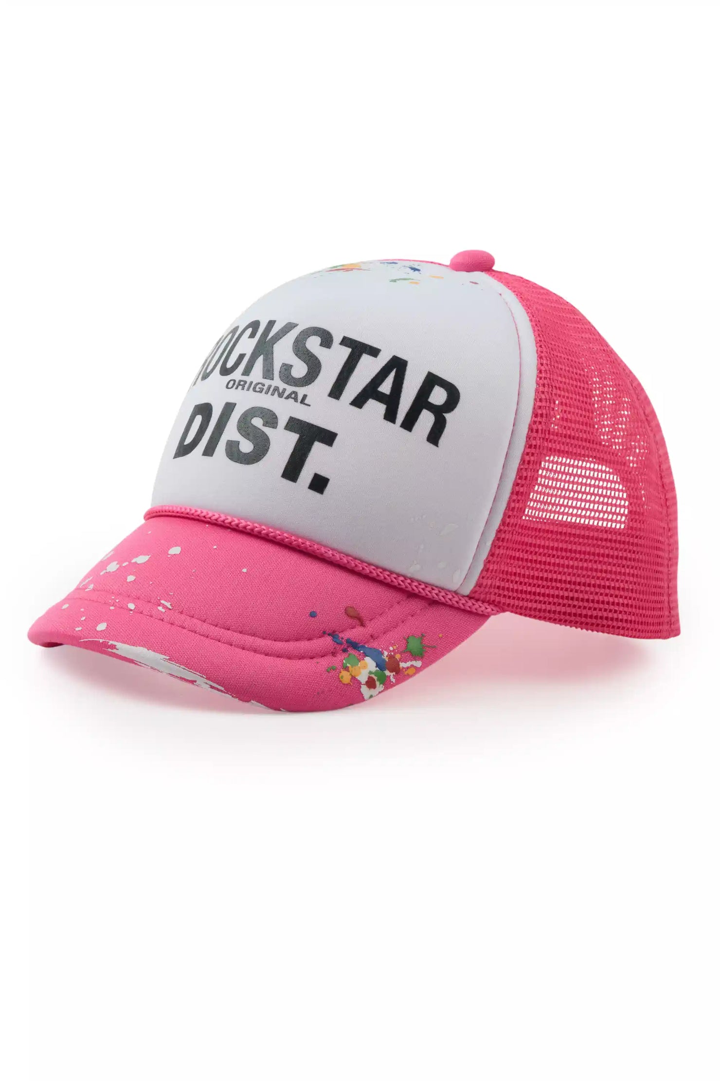 Girls Neptune White/Hot Pink Trucker Hat