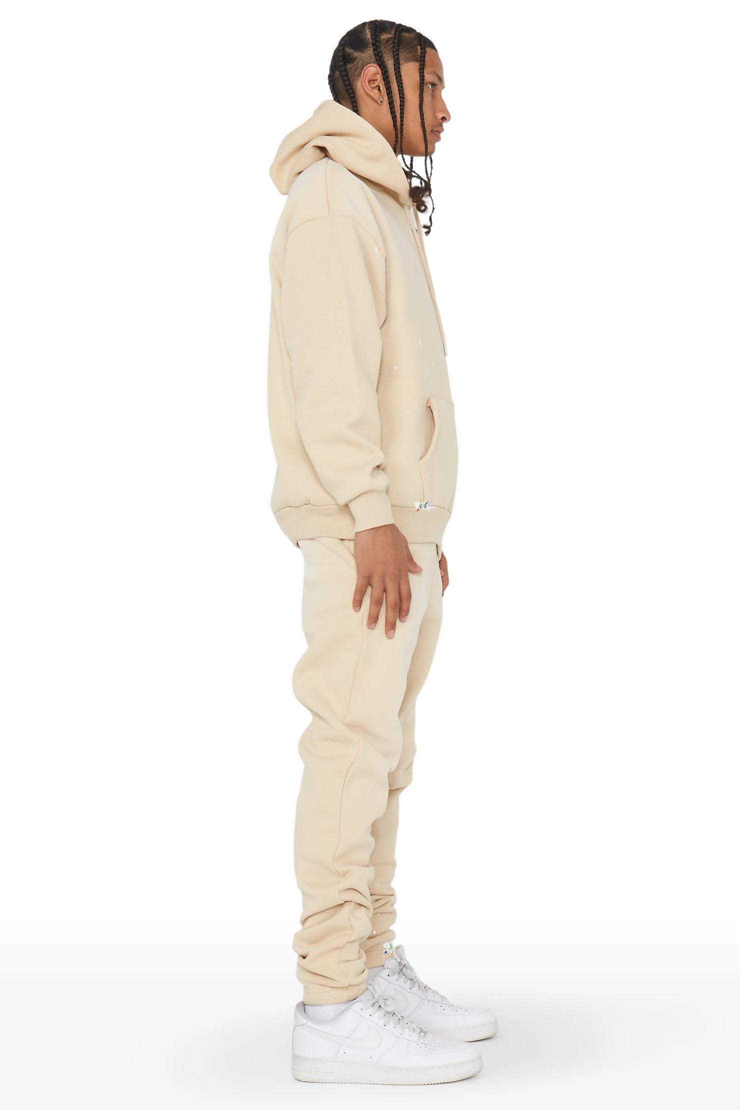 Rockstar Art Dist. Beige Relaxed Fit Track Set