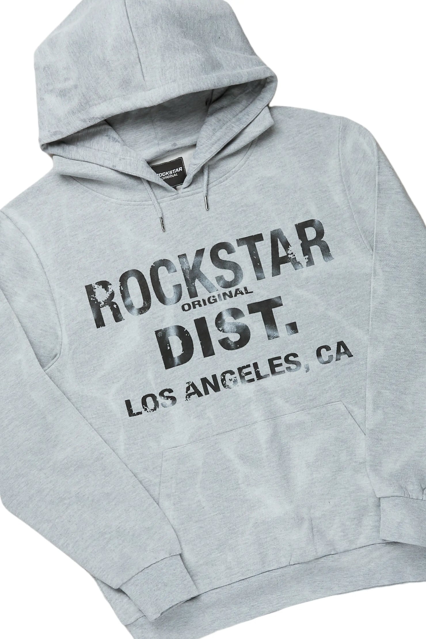Nelly Heather Grey Hoodie/Super Stacked Flare Pant Set