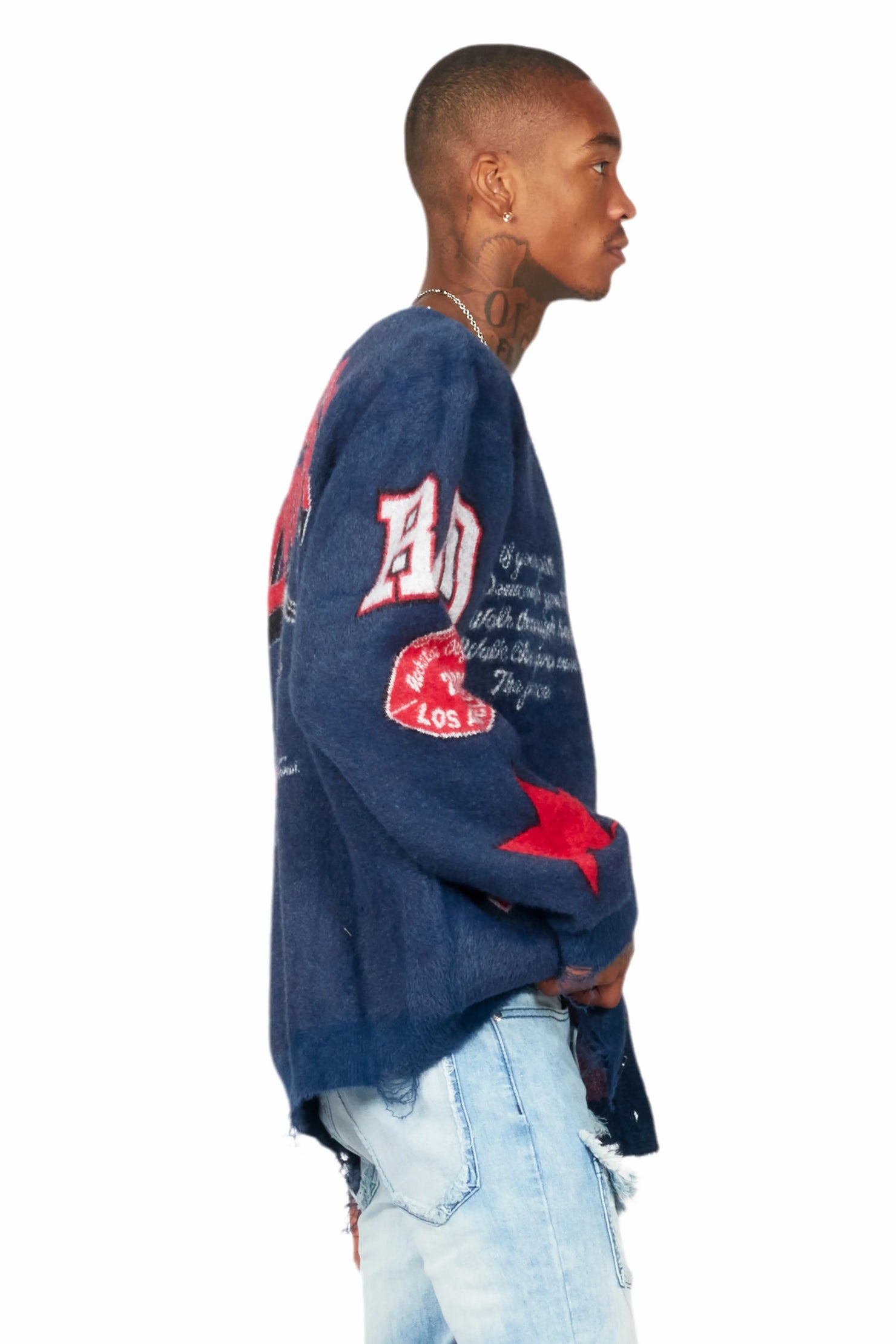 Delling Navy Knit Sweater