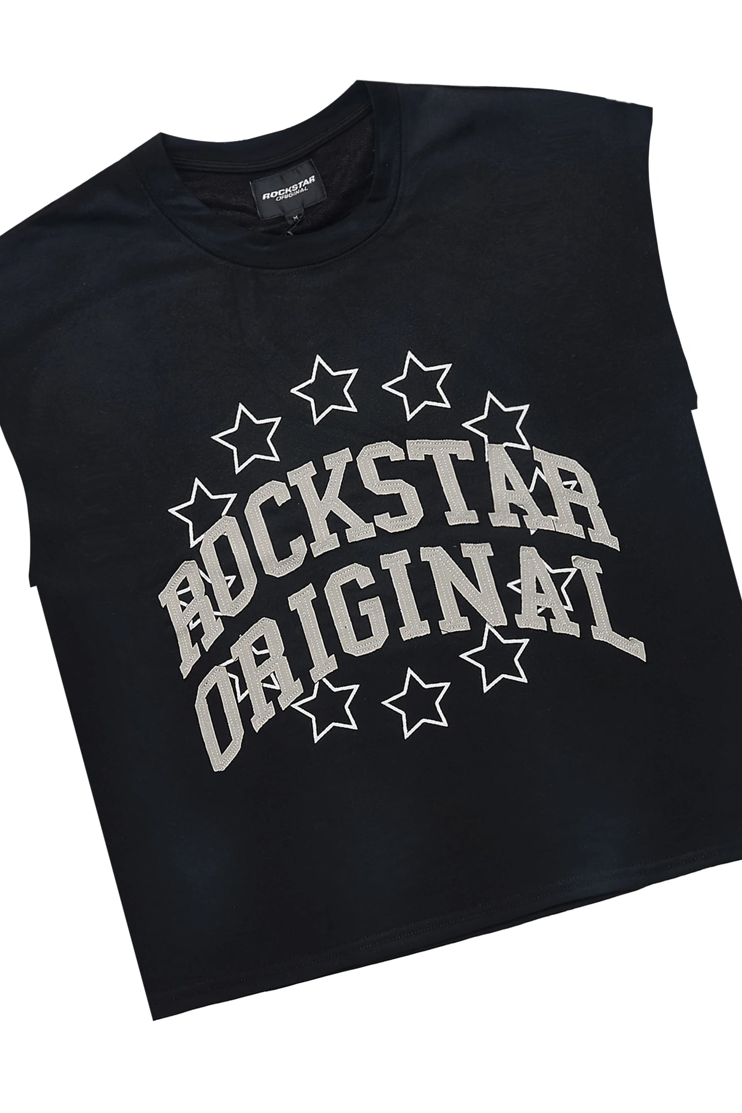 Boe Black Cut Sleeve T-Shirt/Short Set