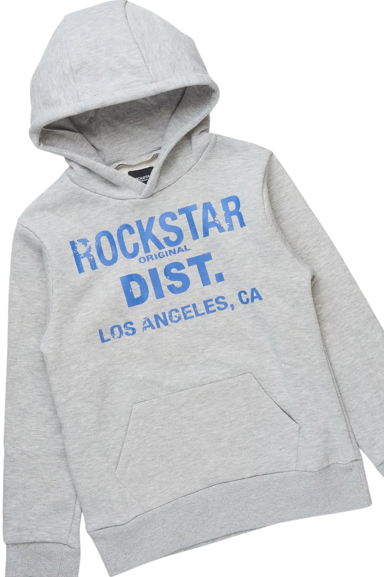 Boys Sana Heather Grey Hoodie/Stacked Flare Jean Set
