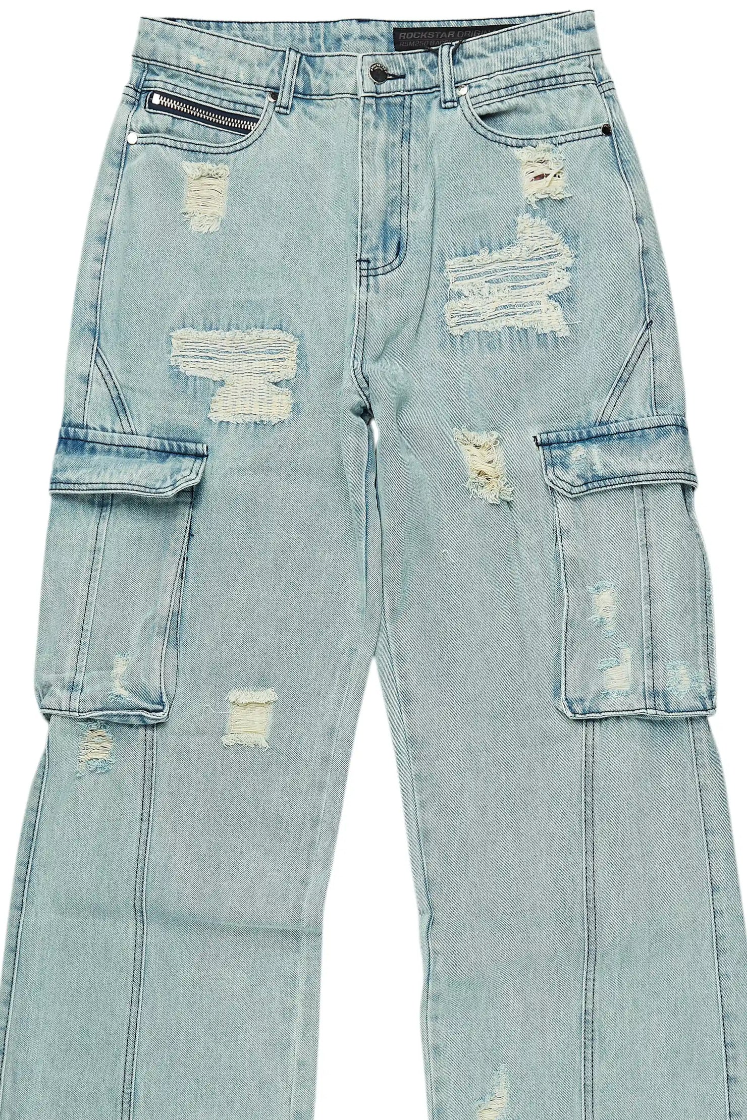 Nand Light Blue Baggy Cargo Jean