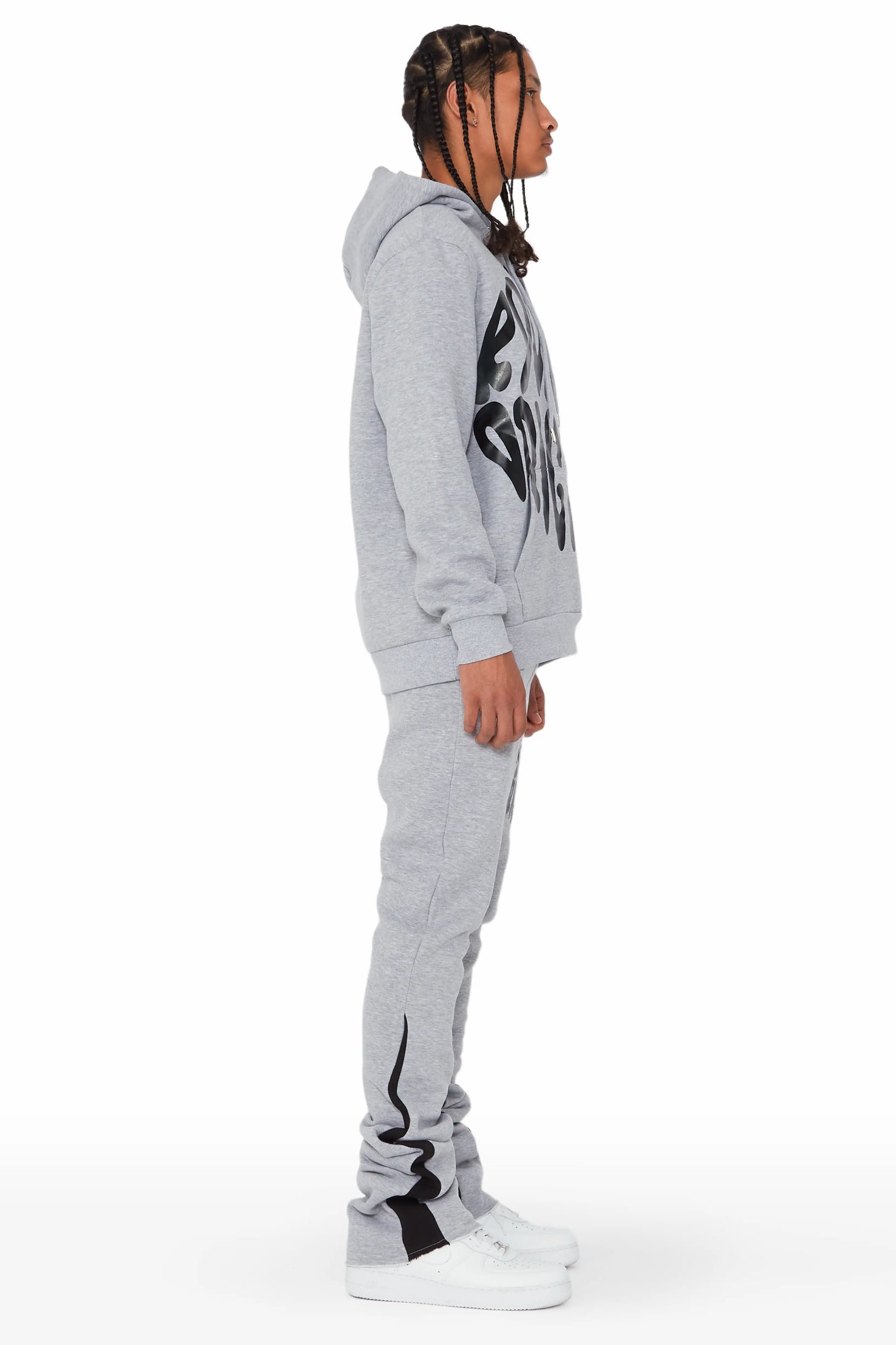 Thierry H Grey/Black Stacked Flare Track Set