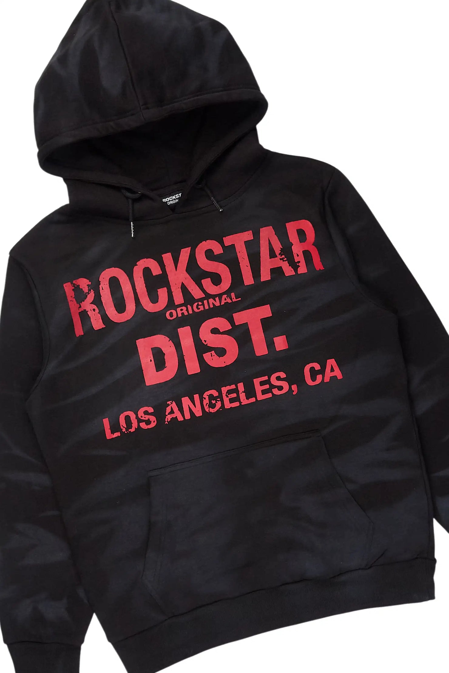 Nelly Black Spray Wash Hoodie Stacked Flare Track Set