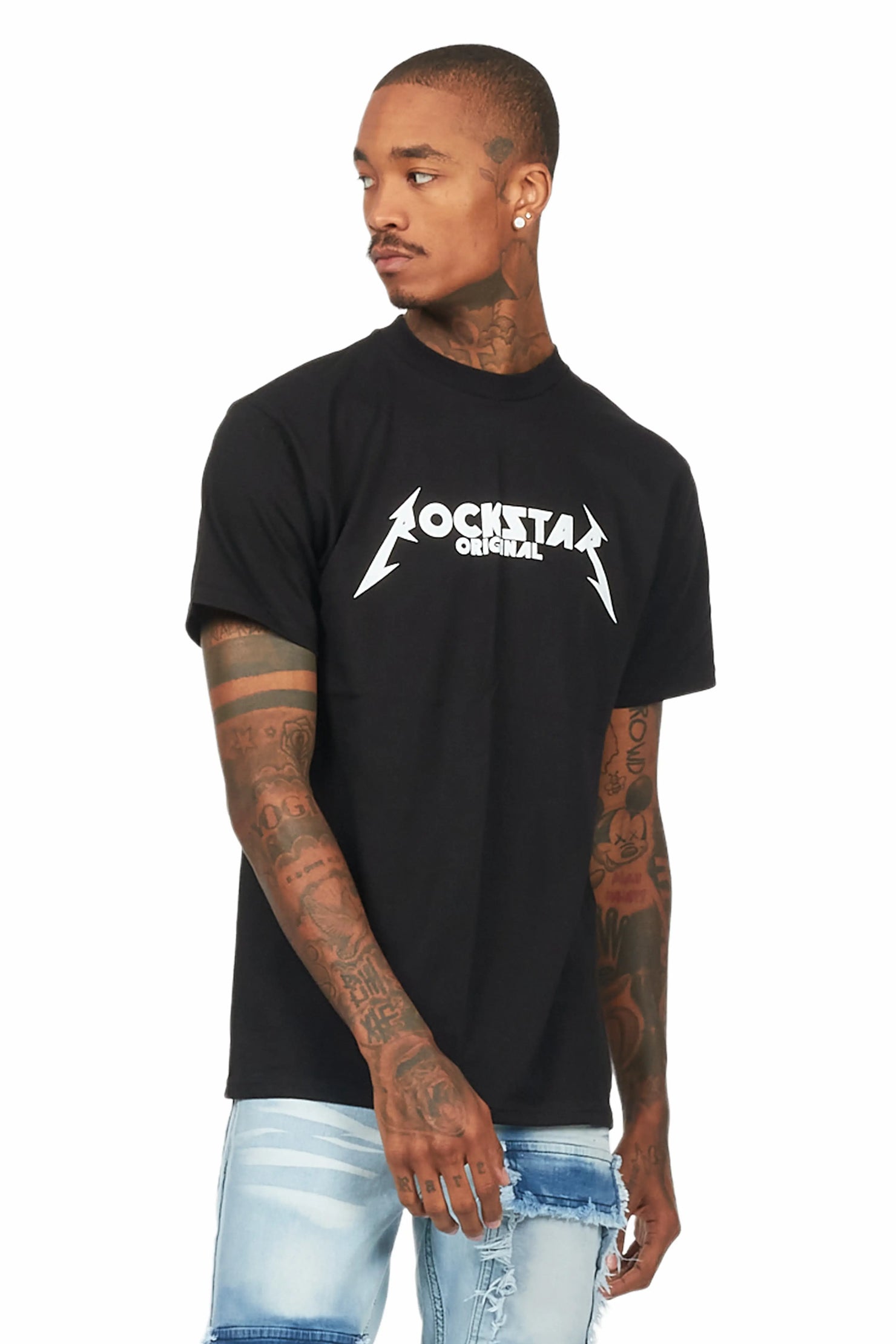 Diogo Black/White Printed T-Shirt