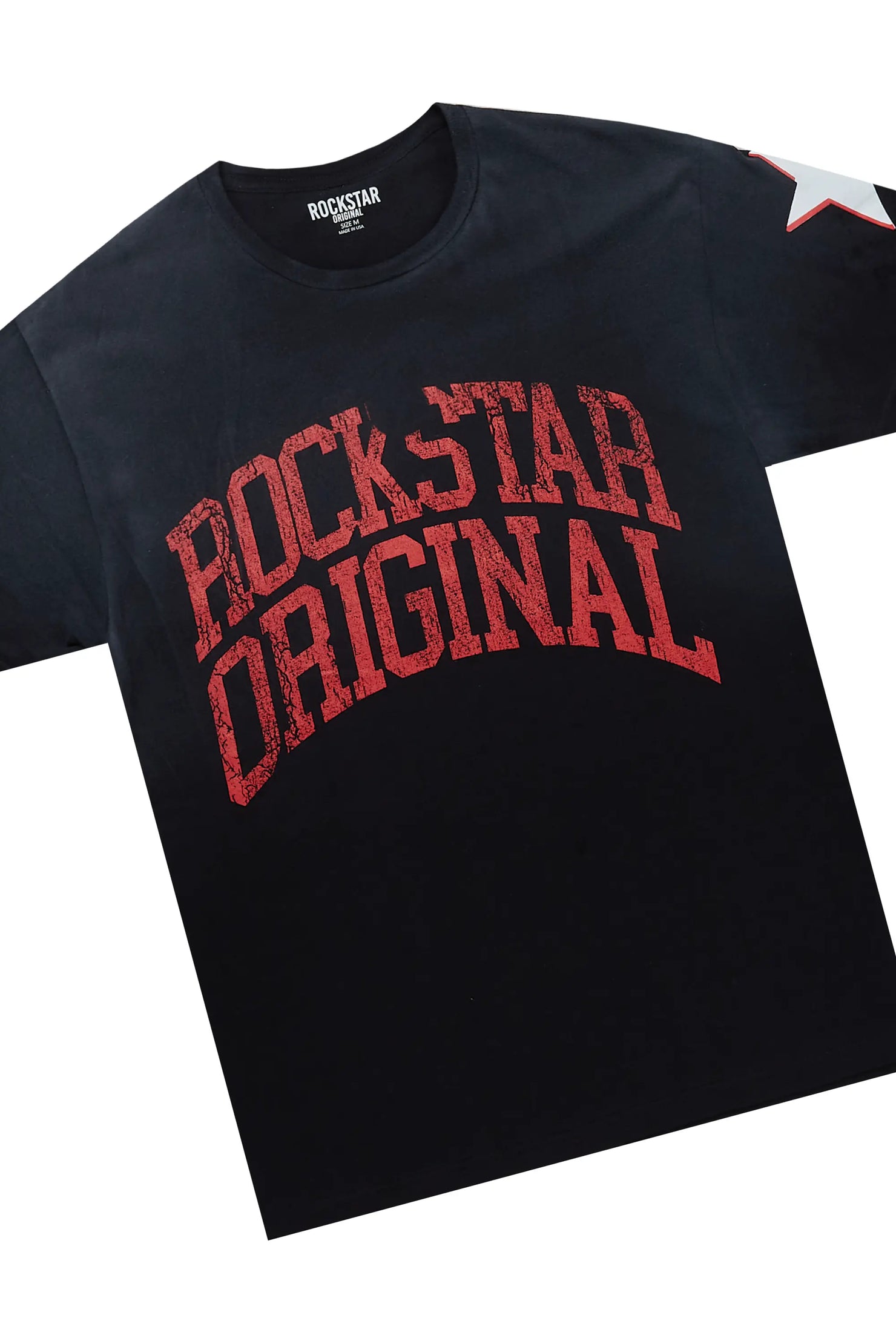 Shiny Black T-Shirt/Stacked Flare Track Set